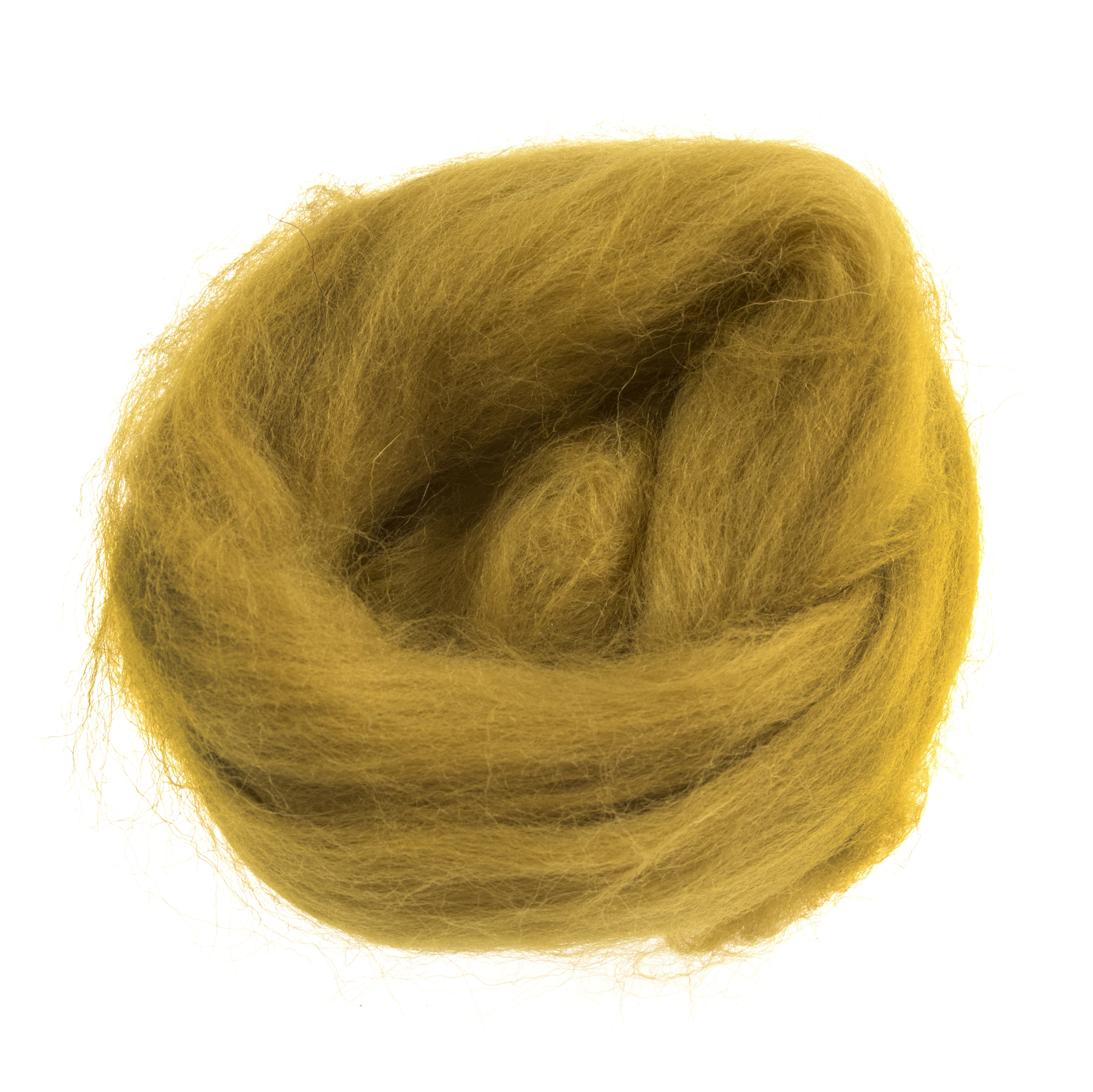 Picture of Natural Wool Roving: 10g: Mustard