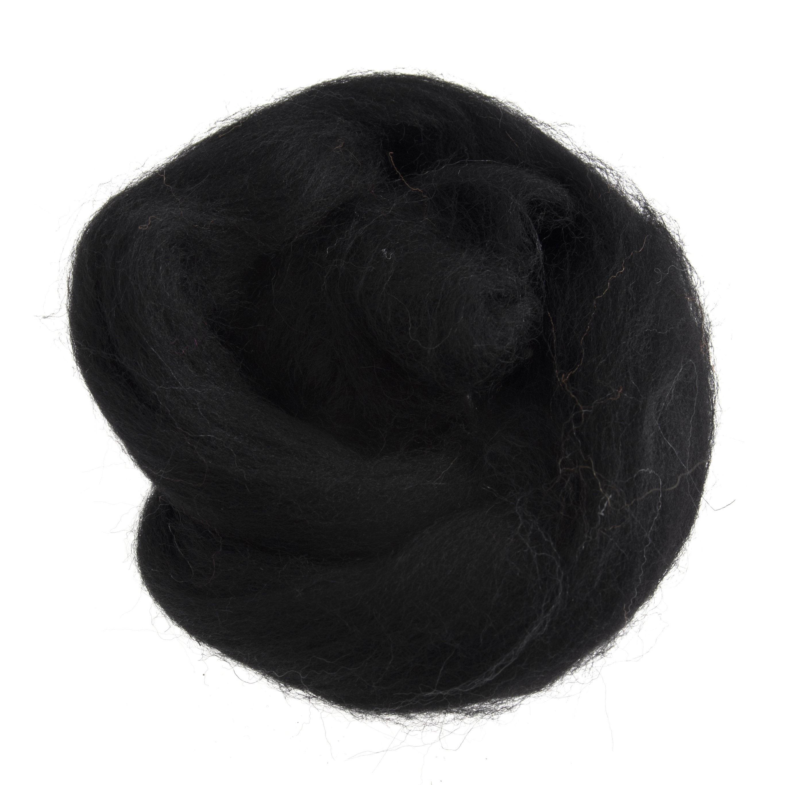 Picture of Natural Wool Roving: 10g: Black
