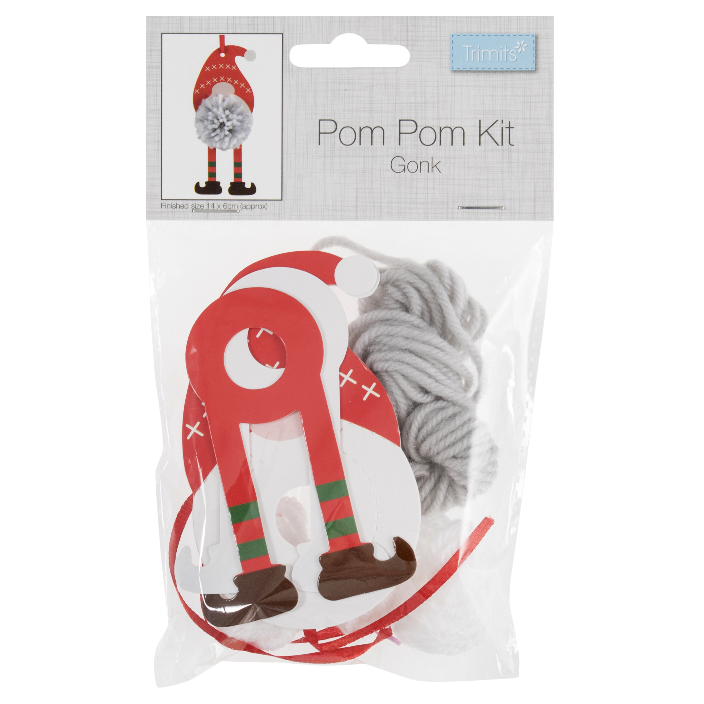 Picture of Pom Pom Decoration Kit: Christmas: Gonk: Pack of 1