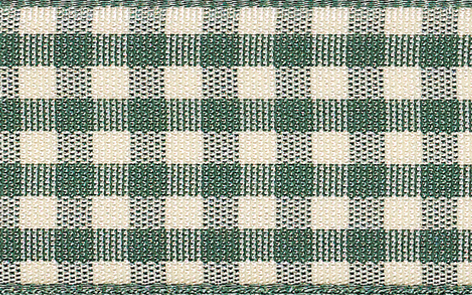 Picture of Natural Gingham: 3m x 25mm: Green