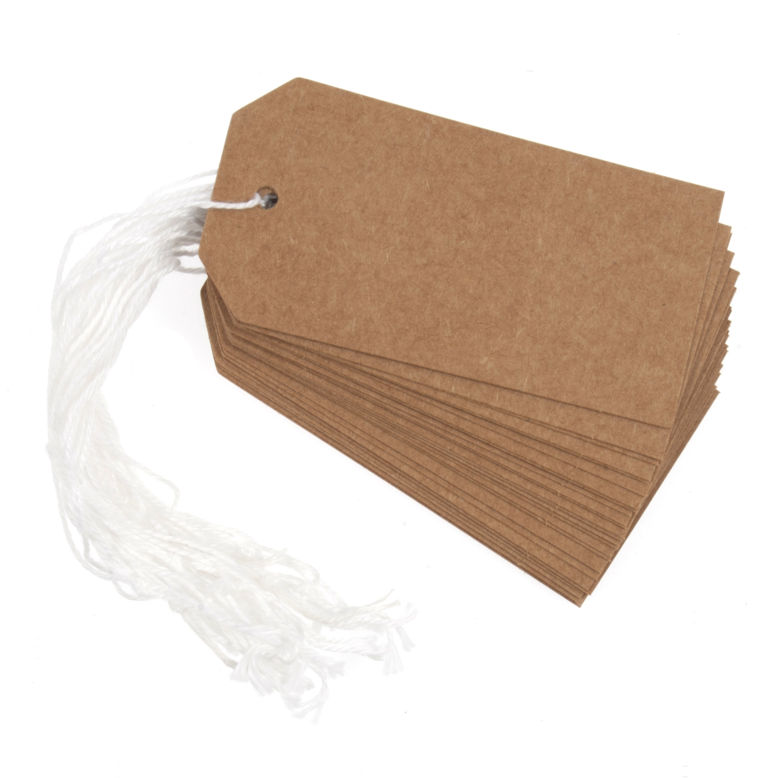 Tags: Rectangle: 8.2 x 4cm: Pack of 25: Beige - Occasions -- Bulk ...