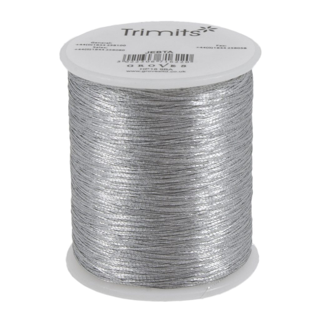 Picture of Thread: Embroidery: Metallic: 180m: Silver: Pack of 10