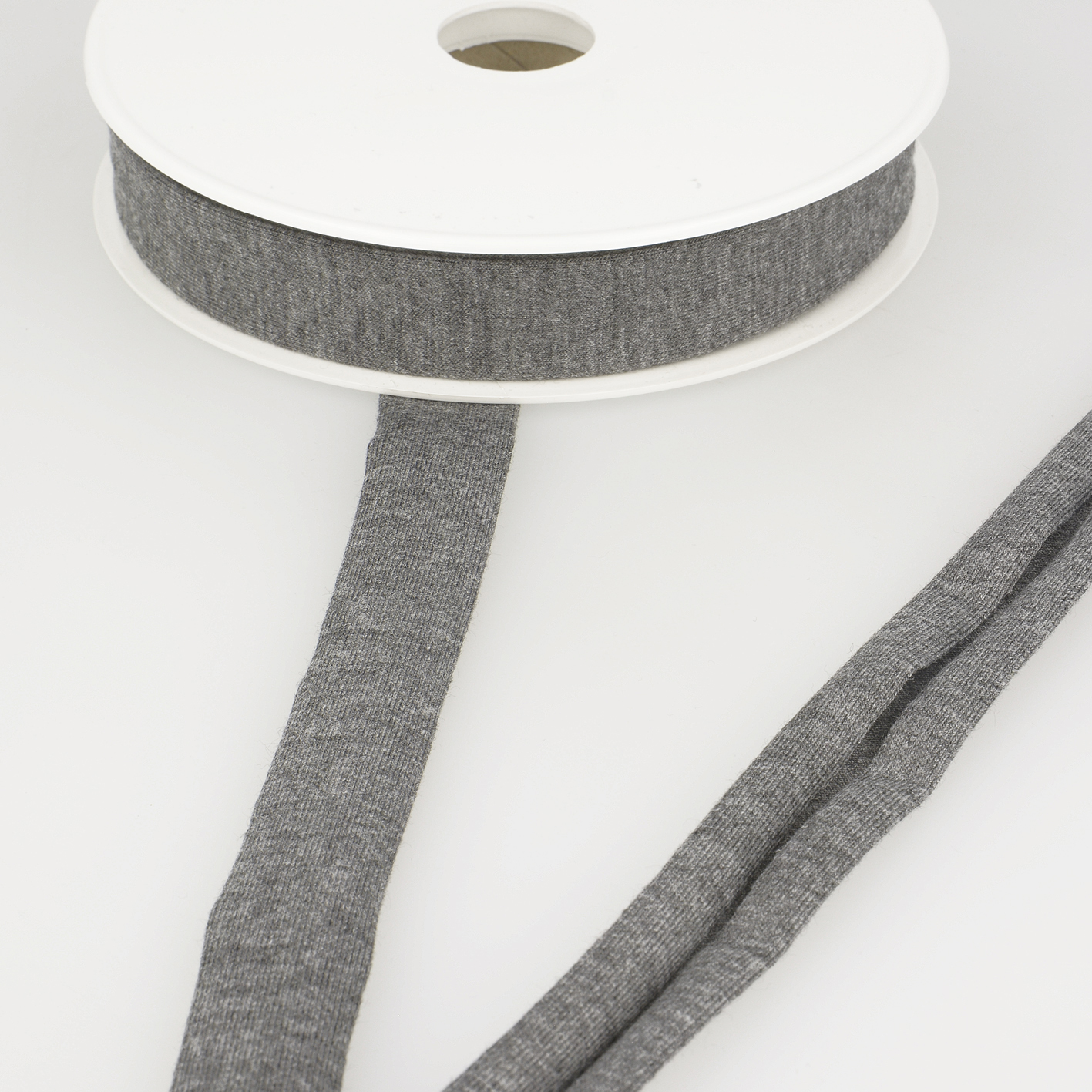 Trim Bias Binding Stretch Jersey 20m x 20mm Mid Grey Stephanoise