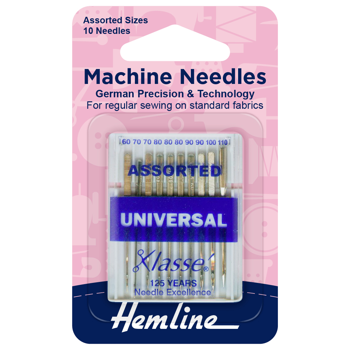 Sewing Machine Needles Universal Assorted 10 Pieces Hemline Groves and Banks