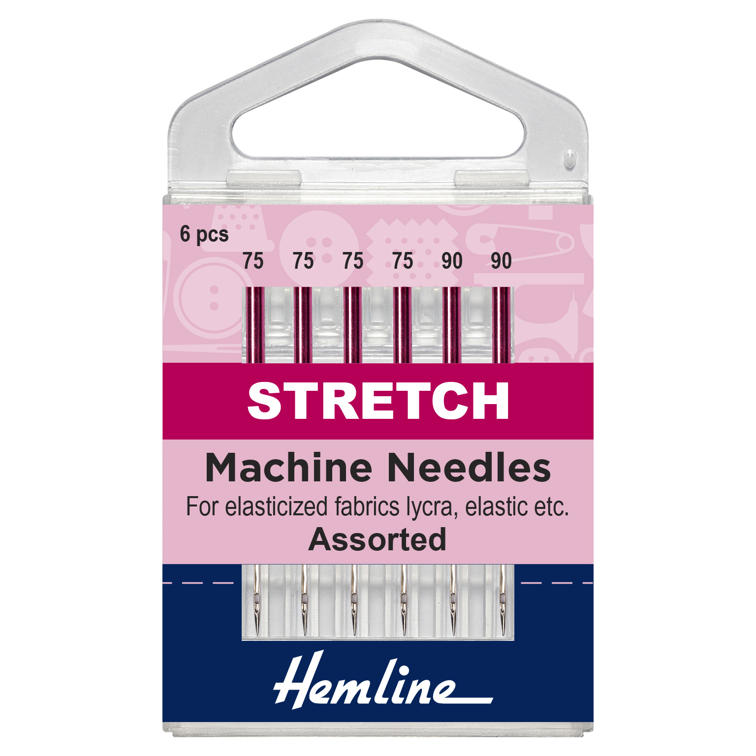 Sewing Machine Needles Stretch Mixed 6 Pieces Hemline Groves and Banks