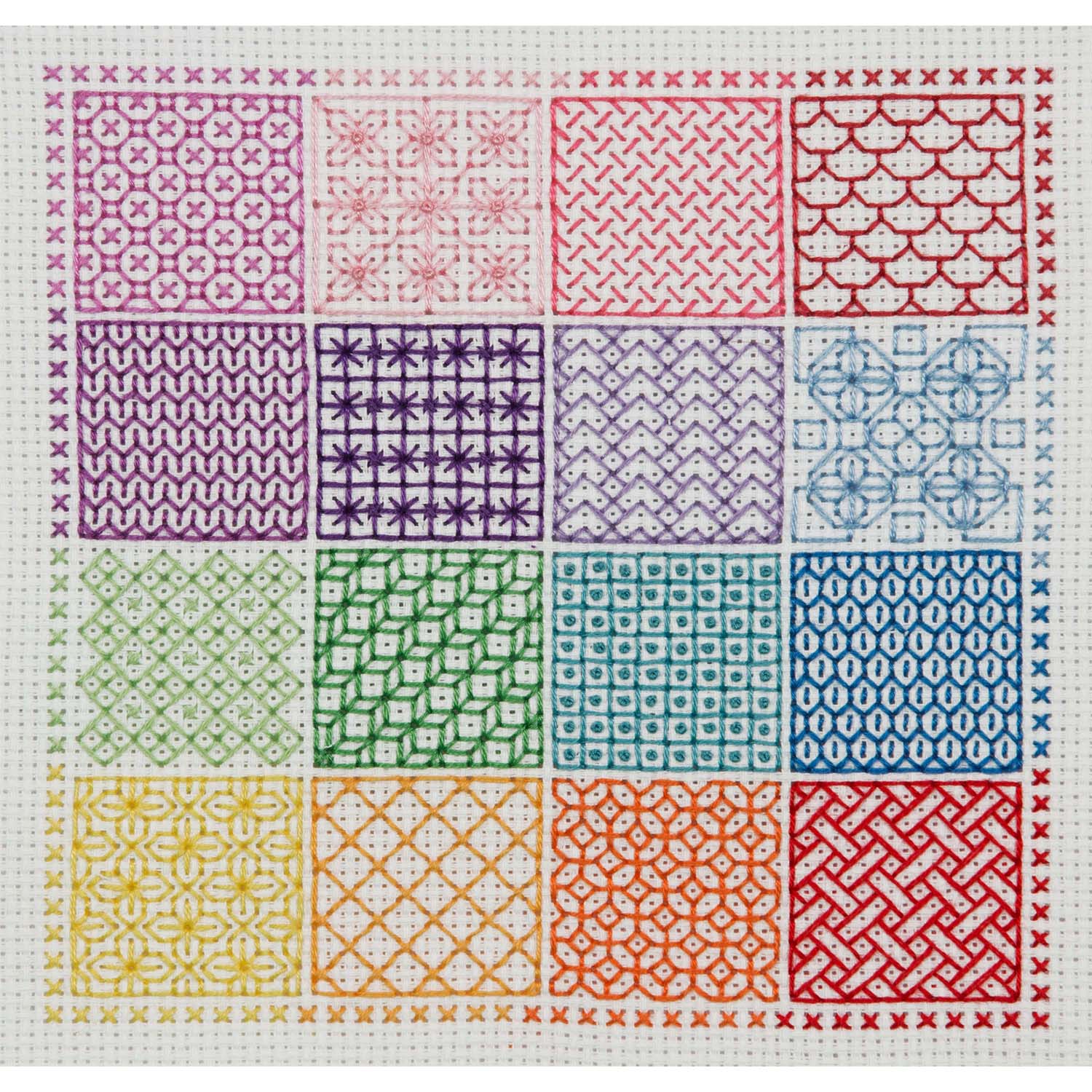 Embroidery Kit Sampler Blackwork Anchor Groves and Banks