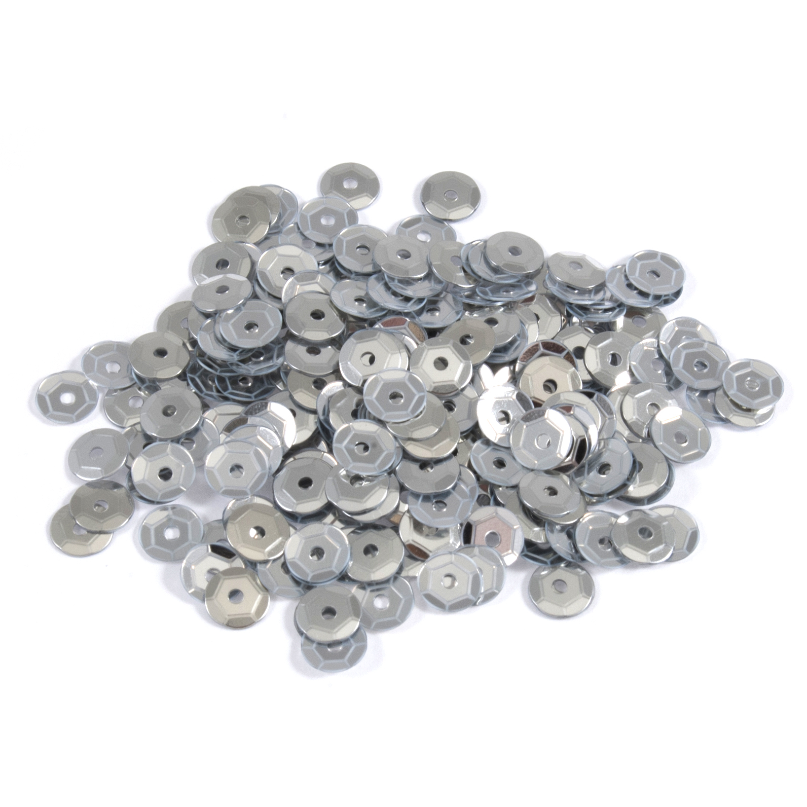 Picture of Sequins: Cup: 5mm: Silver: 5 Packs of 500