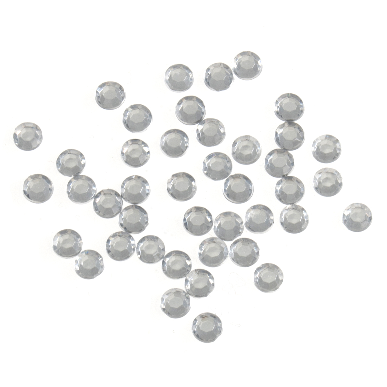 Picture of Acrylic Stones: Glue-On: Round: Medium-5mm: Clear