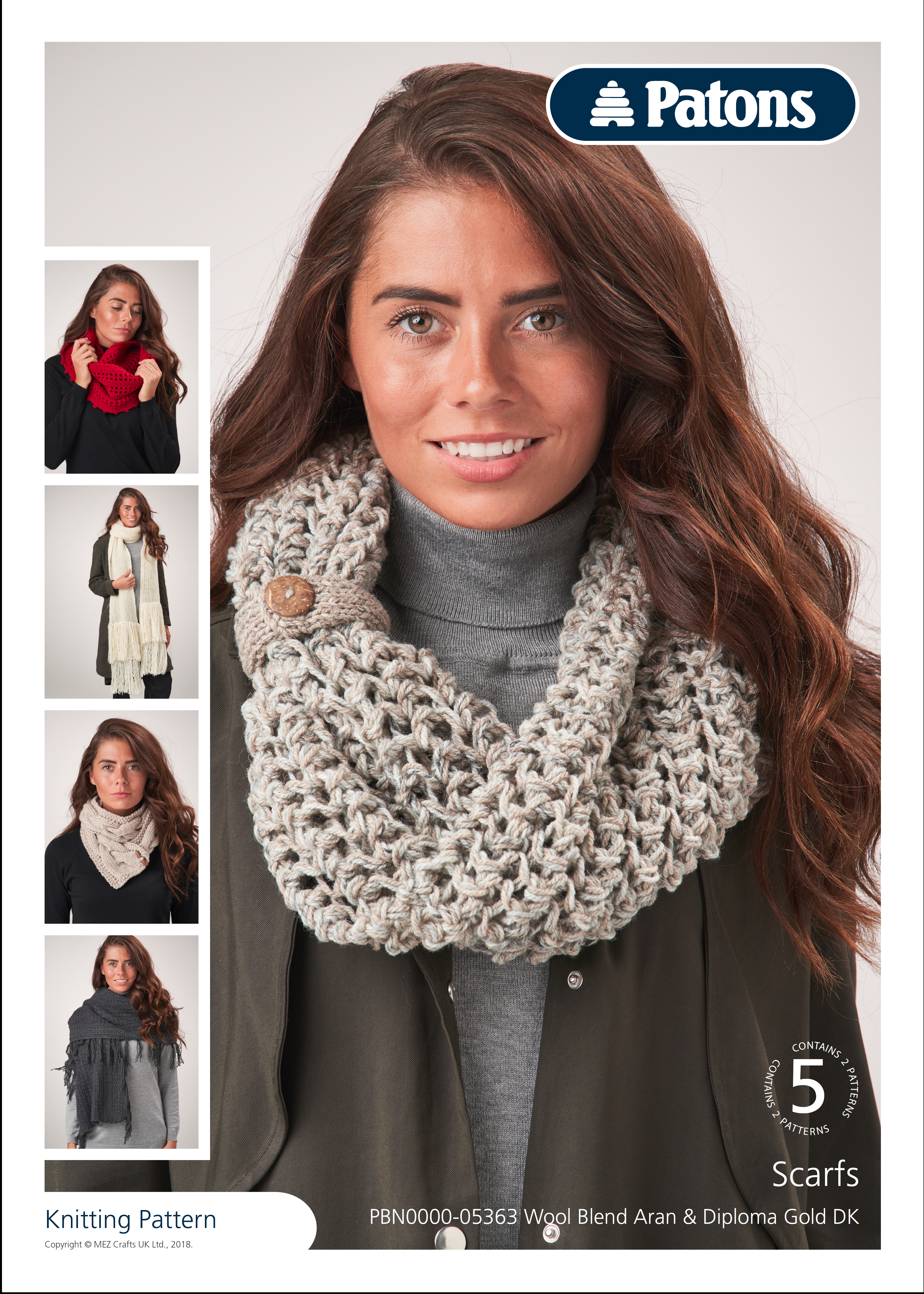 Picture of Patons Pattern Leaflet: Scarves, Shawls & Cowls