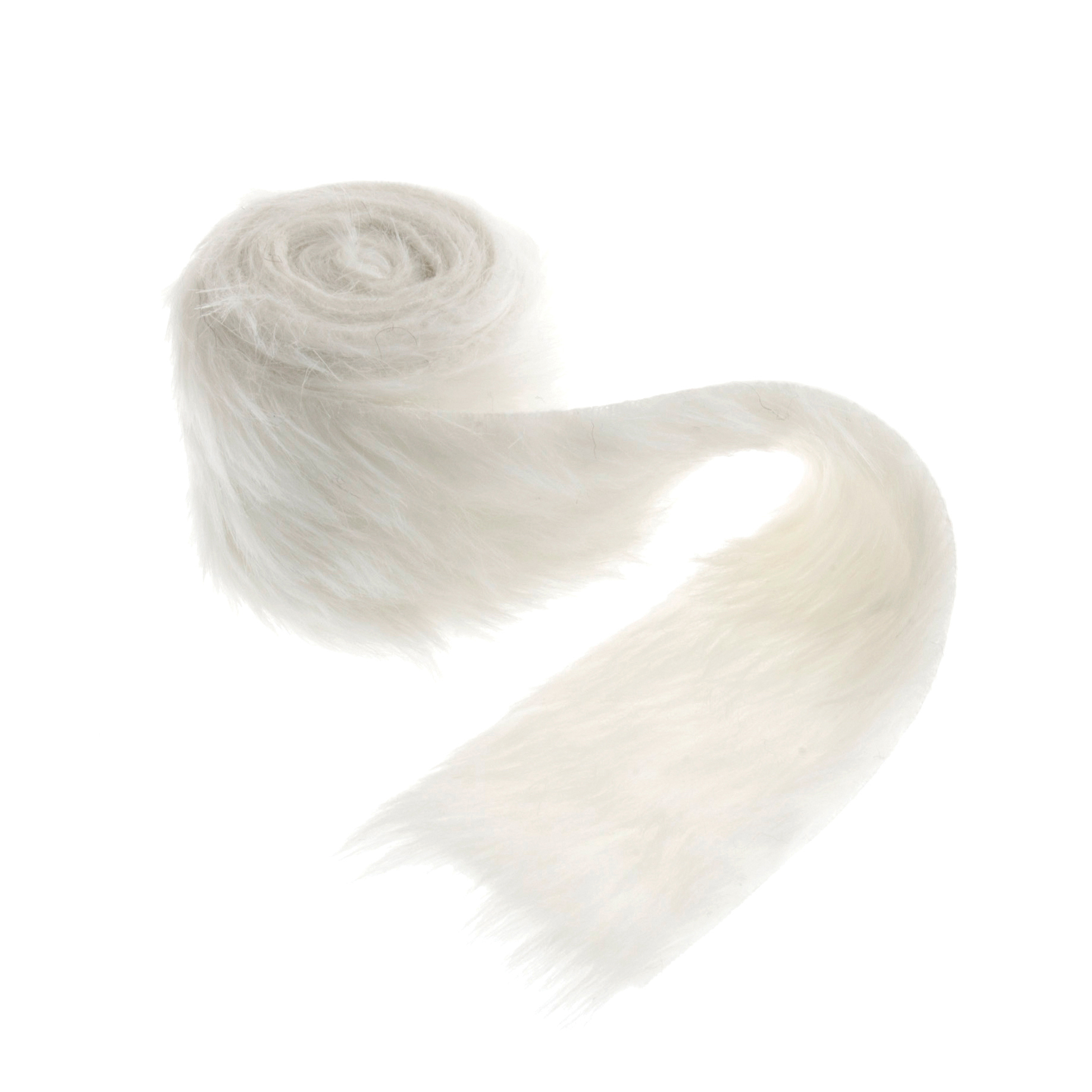 Trim Faux Fur 2m x 80mm White Trimits Groves and Banks
