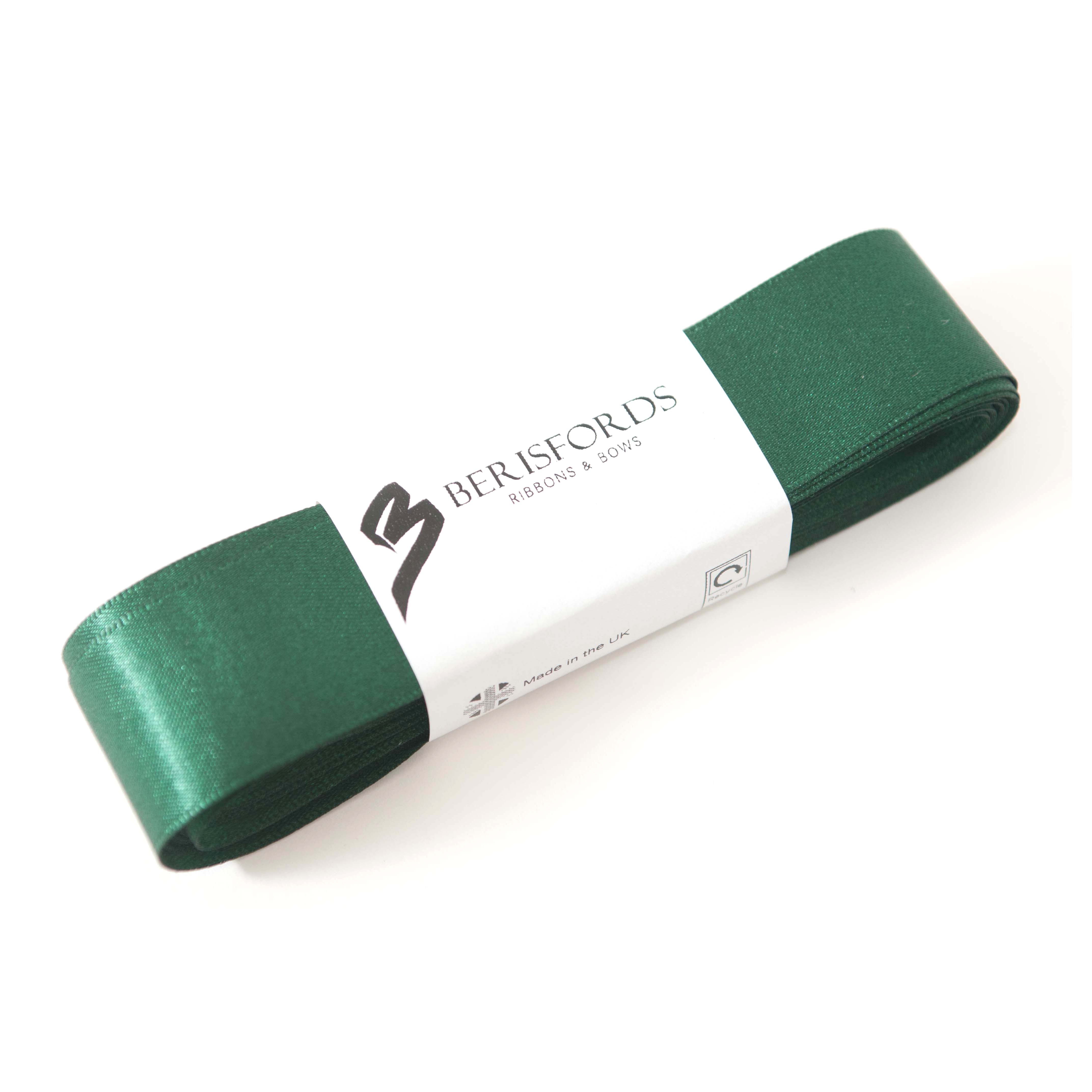 Ribbon Pack: Satin: 5m x 7mm: 4 Pieces: Forest - Berisfords - Groves ...