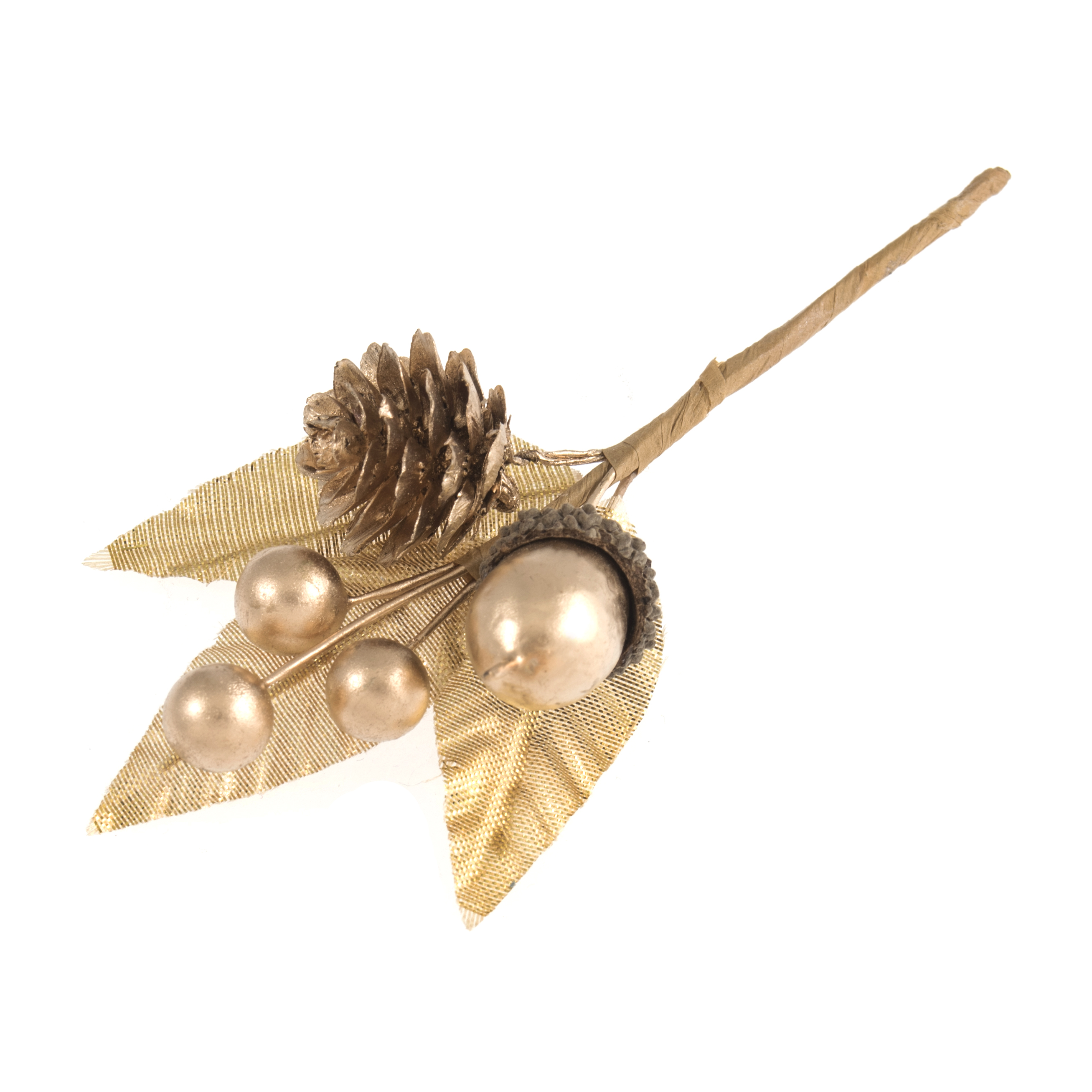 Picture of Pick: Acorn & Berry: 12 x 1 Stem: Gold