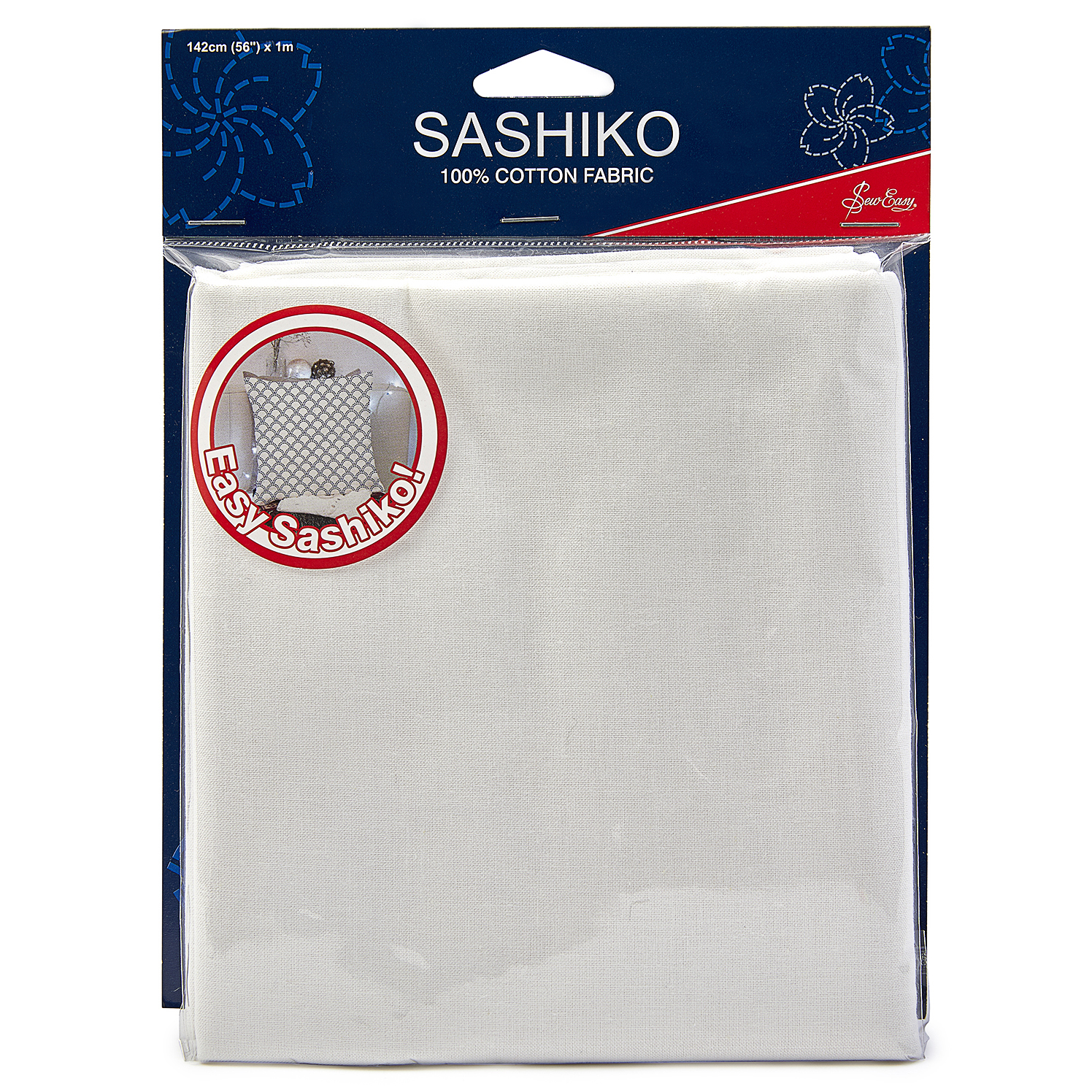 Picture of Sashiko: Cotton Fabric: 1m x 1.42m: Ivory