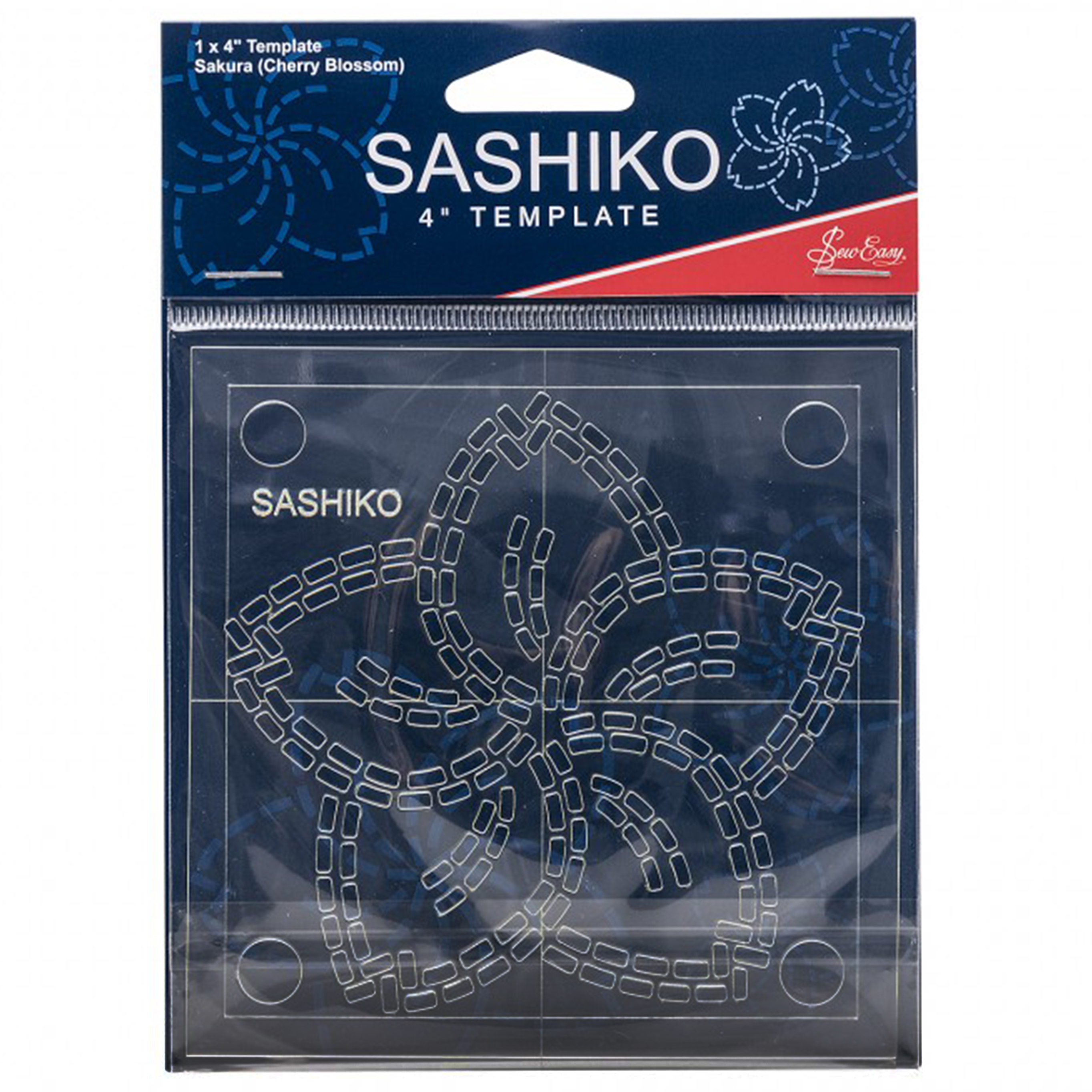 Picture of Sashiko: Template: 4in: Sakura (Cherry Blossom)