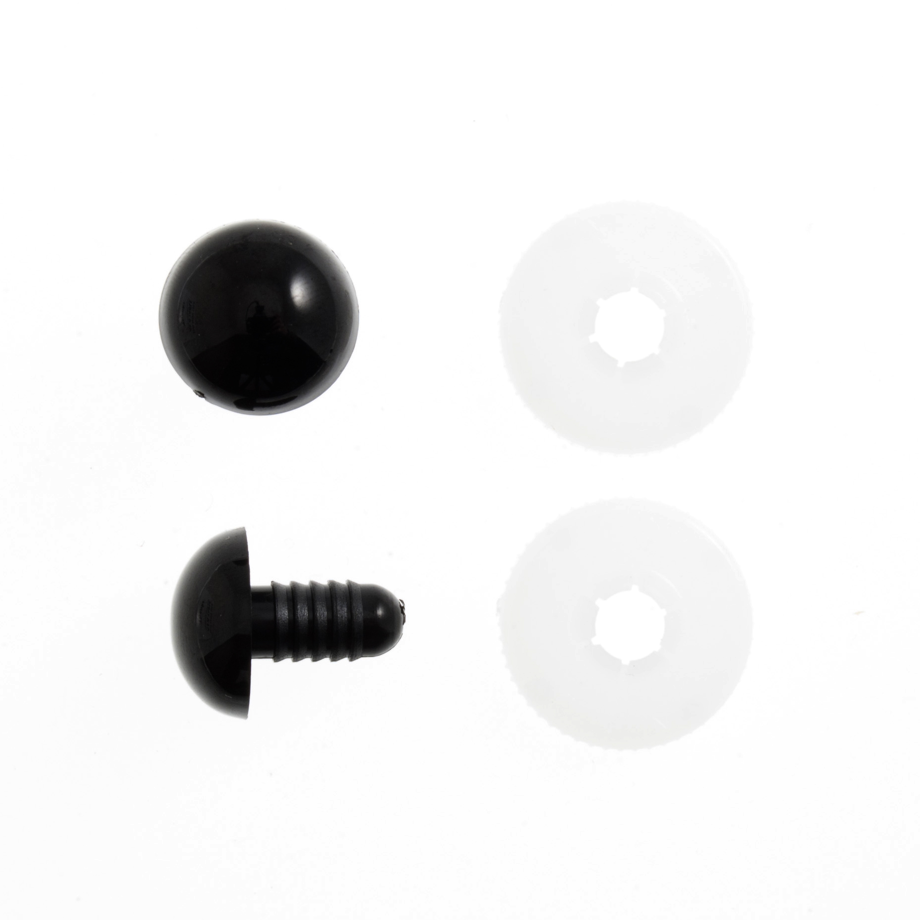 Picture of Toy Eyes: Solid: 12mm: Black