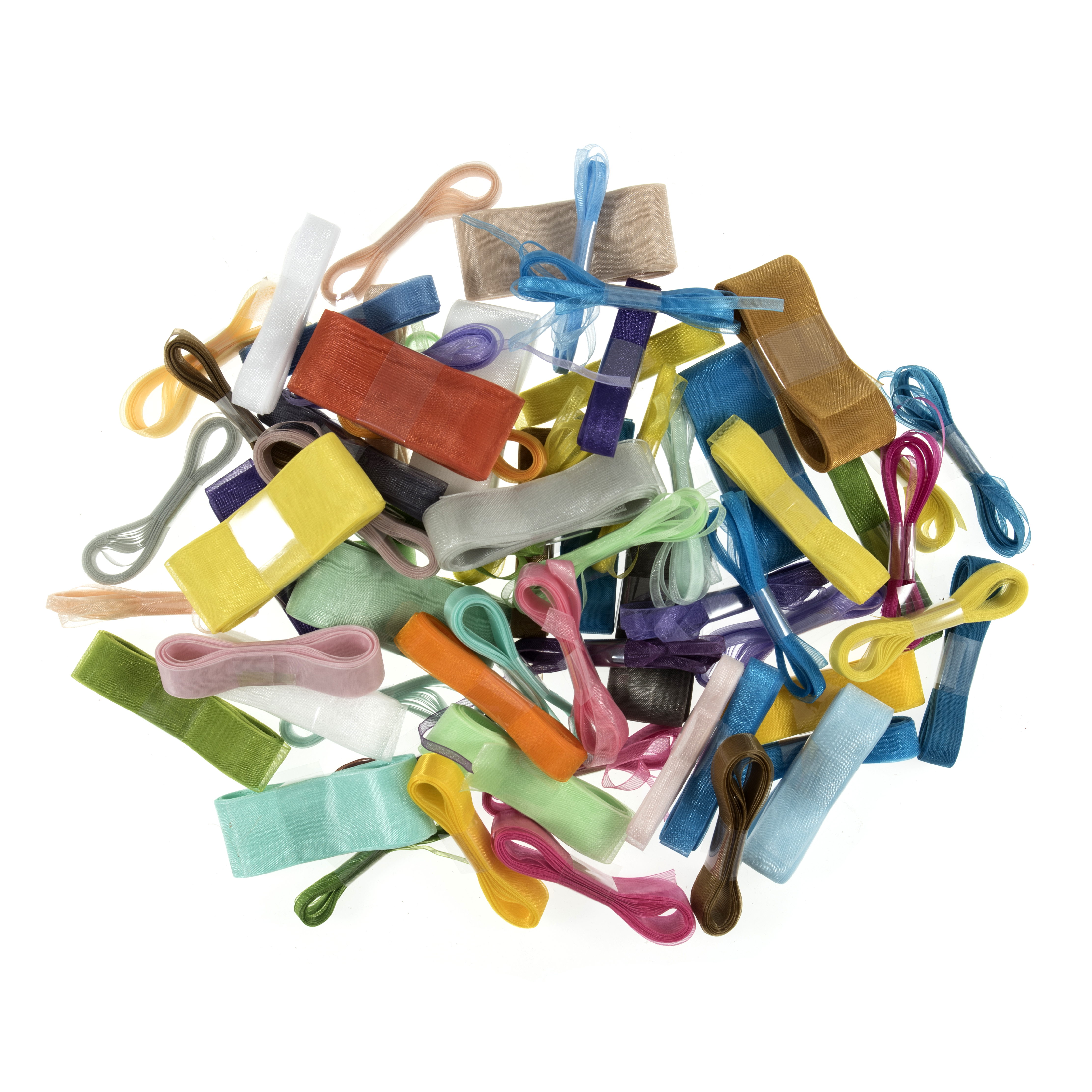 Picture of Ribbon: Assorted Sheers: 3m x 3mm-25mm: 100 Pieces