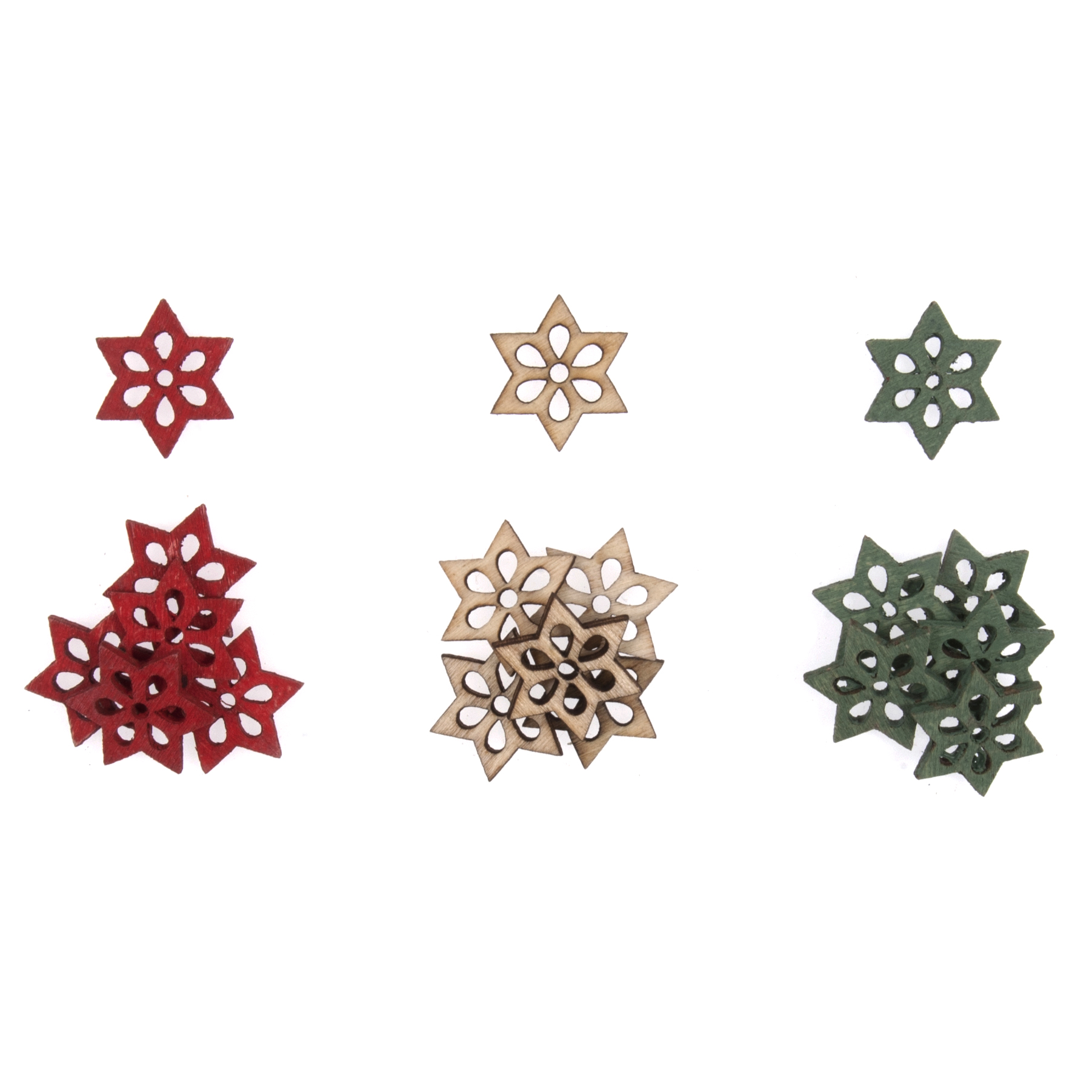 Picture of Craft Embellishment: Wooden: Small Stars: Pack of 18