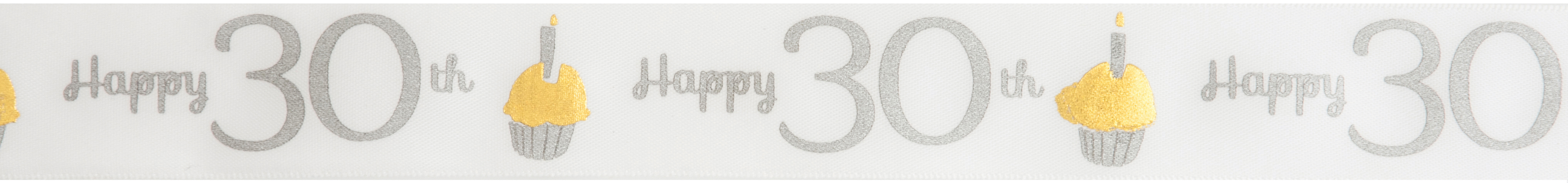 Ribbon: Special Birthday - 30th: Satin: 20m x 25mm - Groves Trim ...