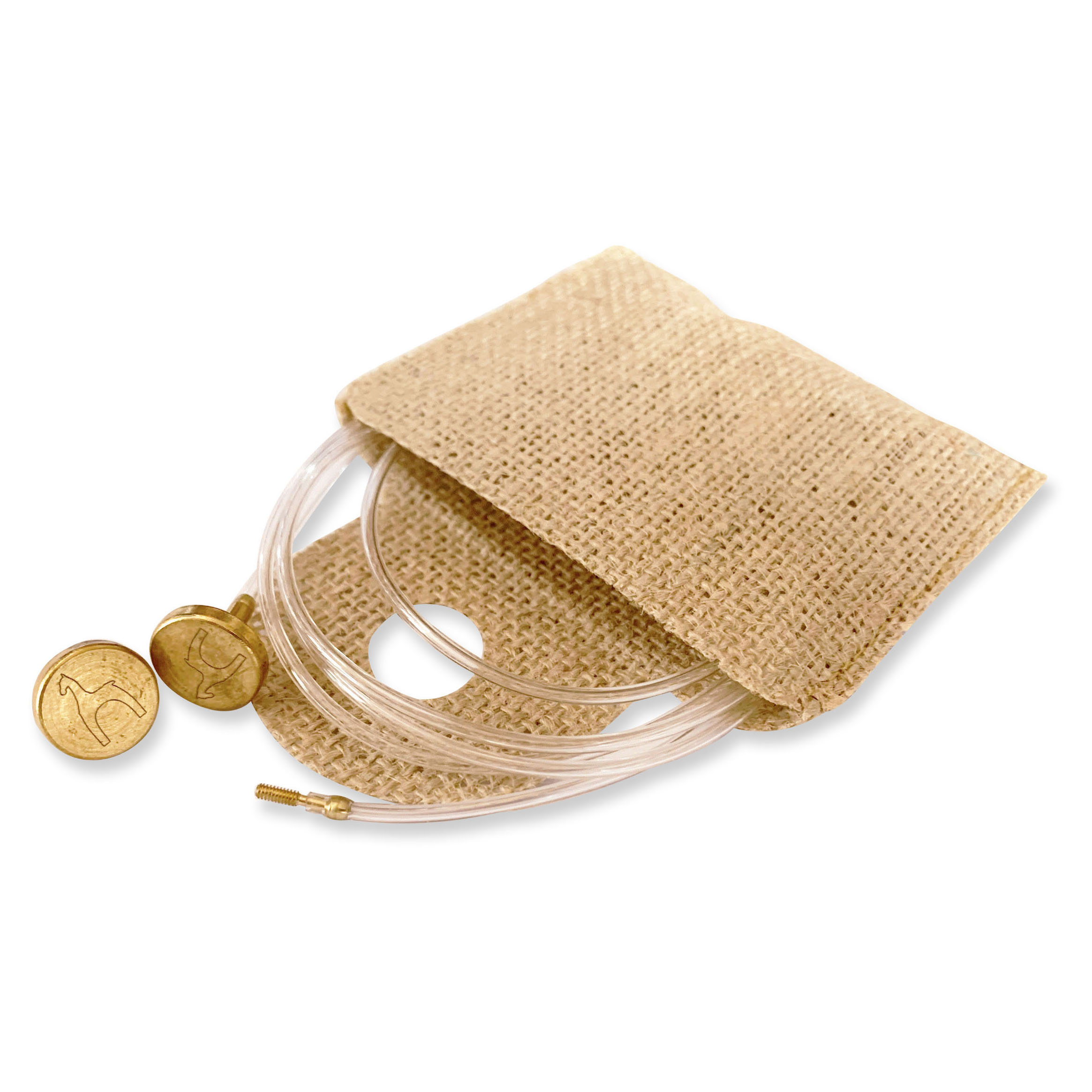Perfect Knitting Pins Circular Interchangeable 4 Pairs in Jute Case