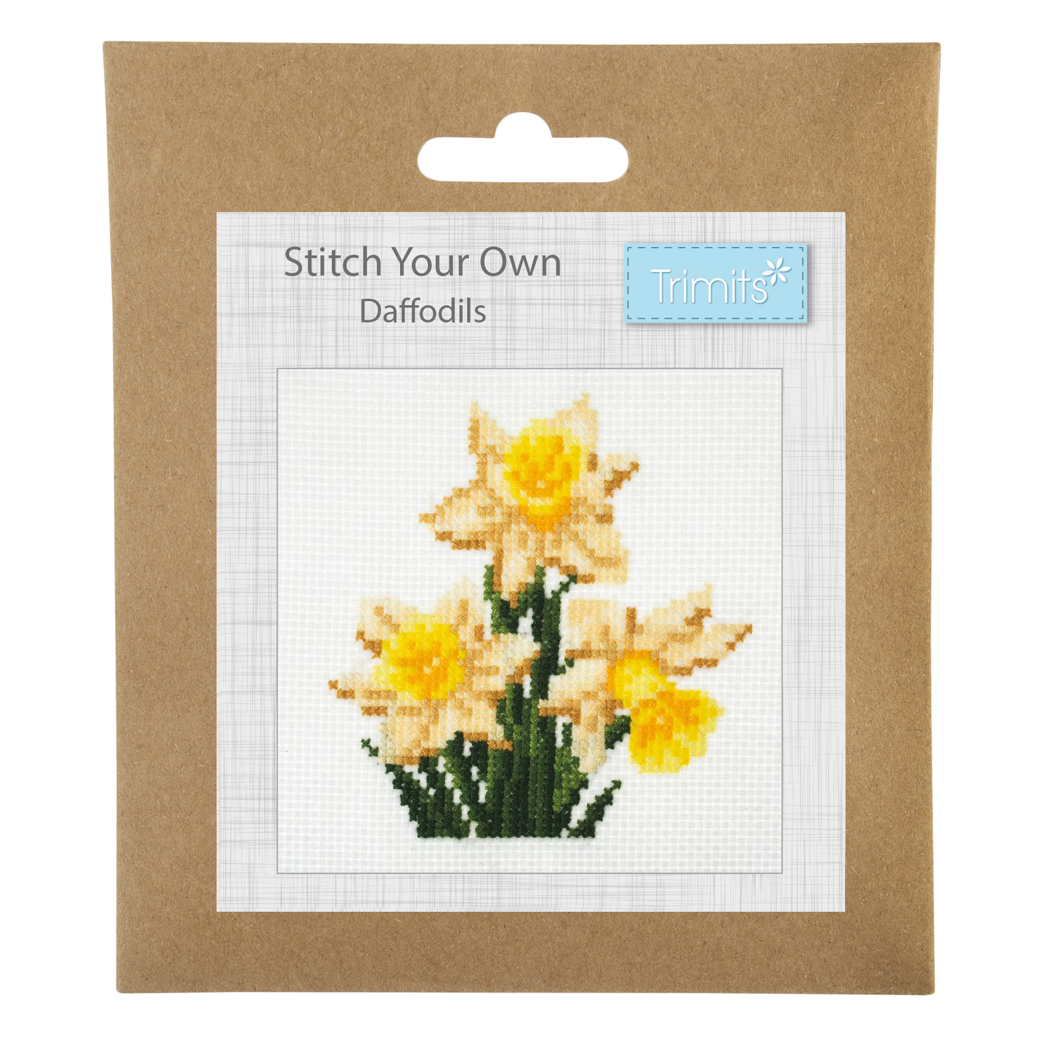 Trimits Mini Counted Cross Stitch Kit: Daffodil Trimits Mini Counted Cross Stitch Kit: Daffodil
