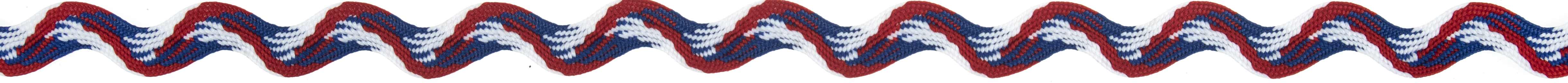 Picture of Ric Rac: Fancy Trim: Jumbo: 25m x 10mm: Red, White & Blue