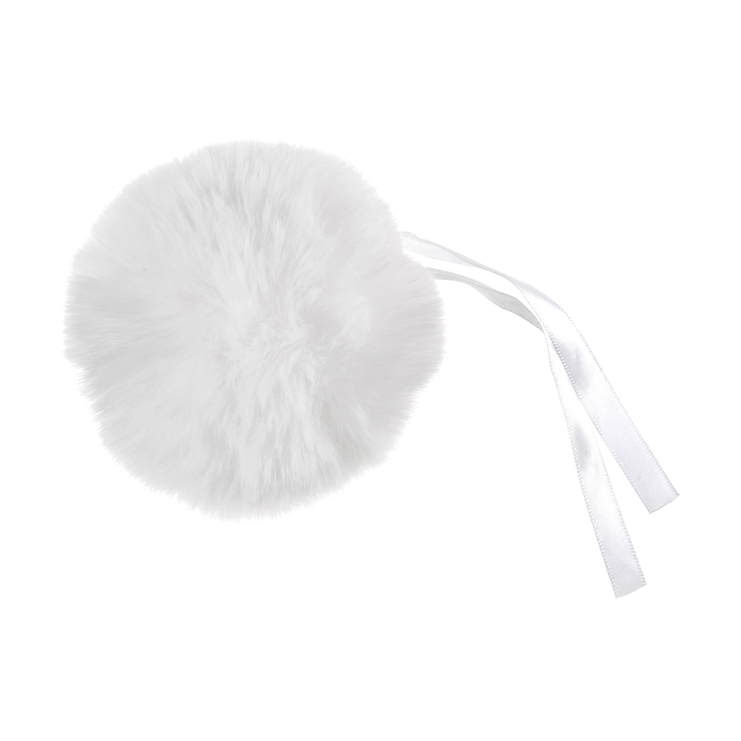 Picture of Pom Pom: Faux Fur: 11cm: 1 Piece: White