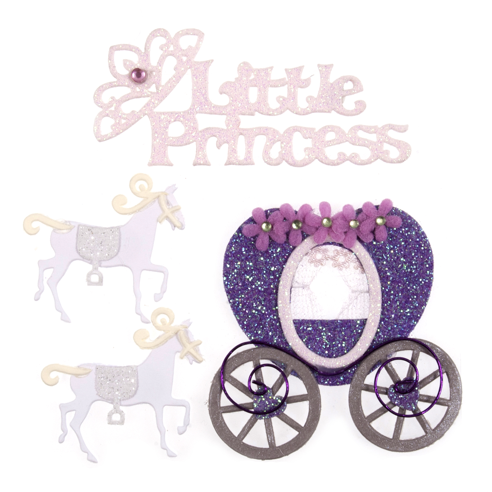 Picture of Craft Embellishments: Princess Carriage: Pack of 4