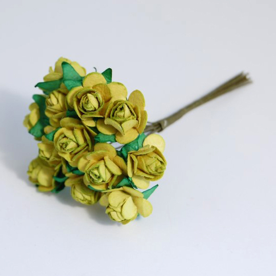 Spray: Rose Open: Paper: 14mm: Pack of 12: Lime - Occasions -- Bulk ...