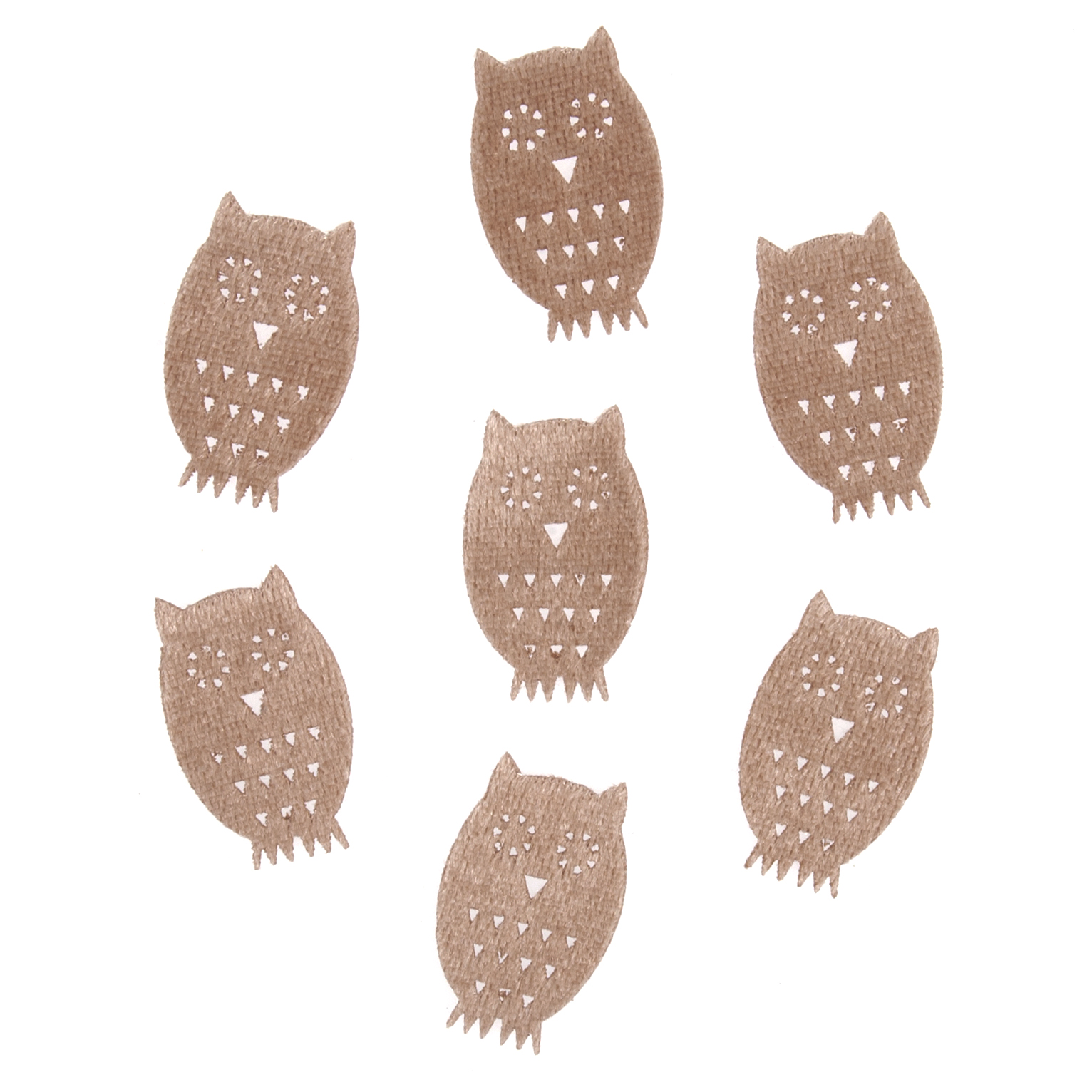 Craft Embellishments Fabric Owls Pack of 8 Trimits Craft for