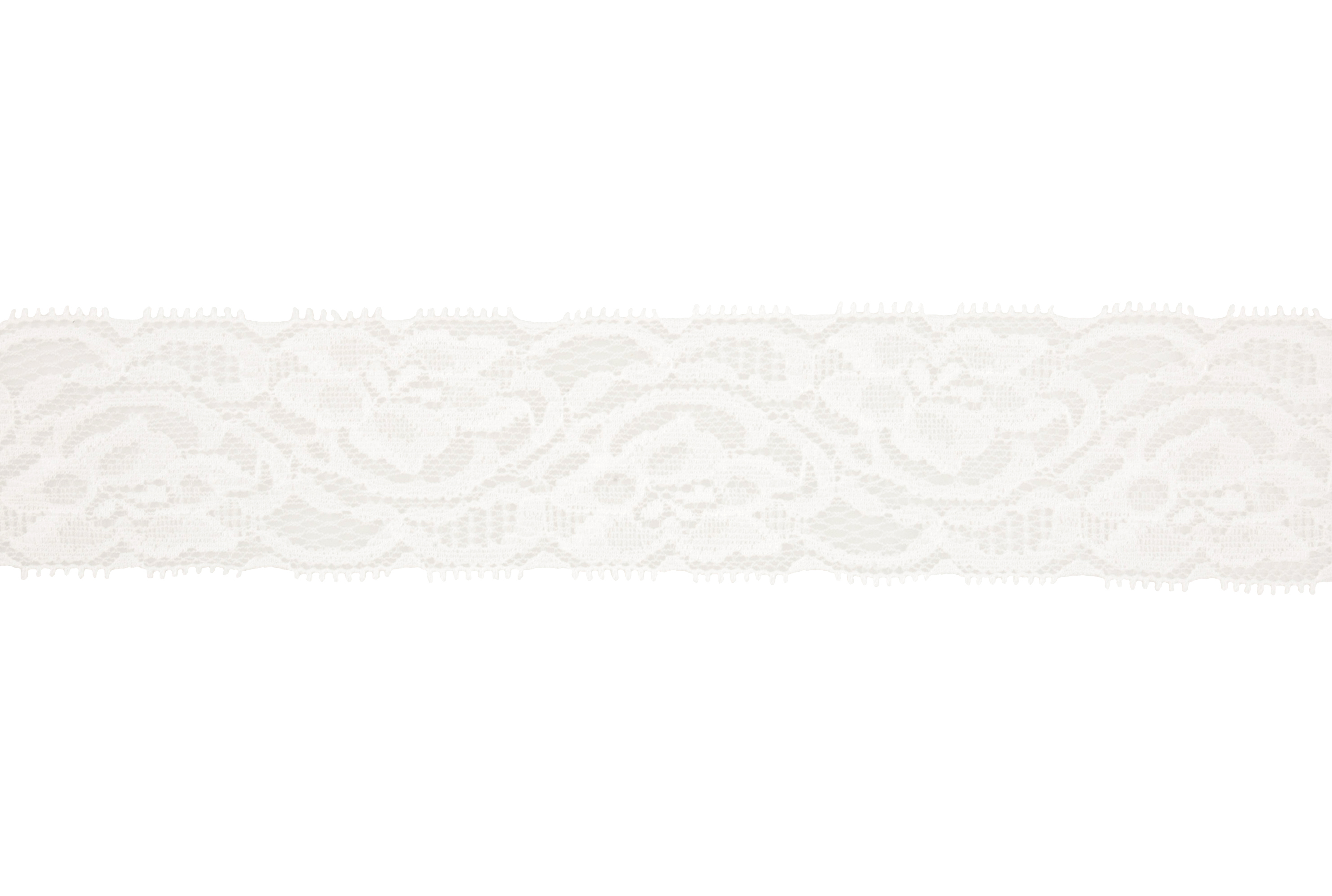 Trim Lace Stretch 5m x 50mm Ivory Occasions Bulk Groves and