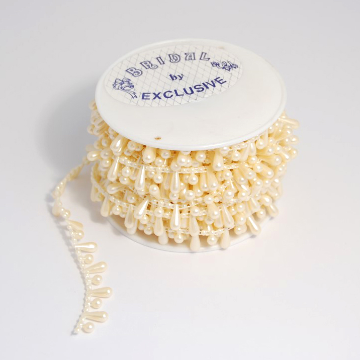 Trim Pearl Drop 10m Reel Ivory Occasions Bulk Groves And Banks