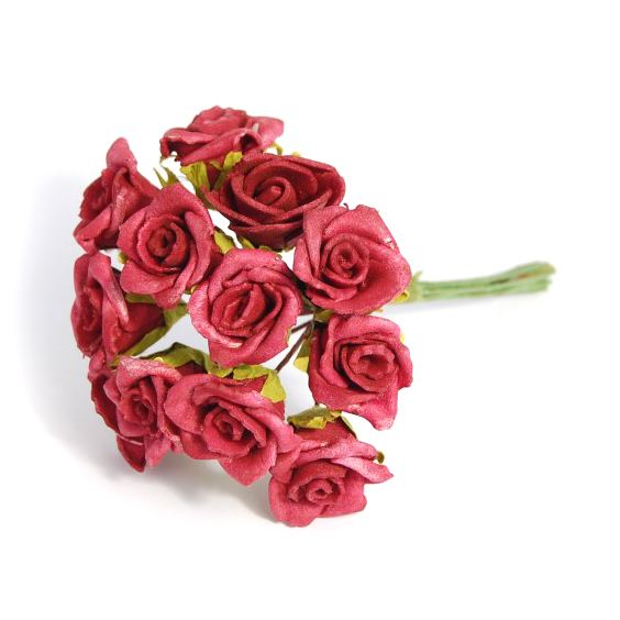 Spray: Rose: Polyfoam: 26mm: Pack of 12: Burgundy - Occasions -- Bulk ...