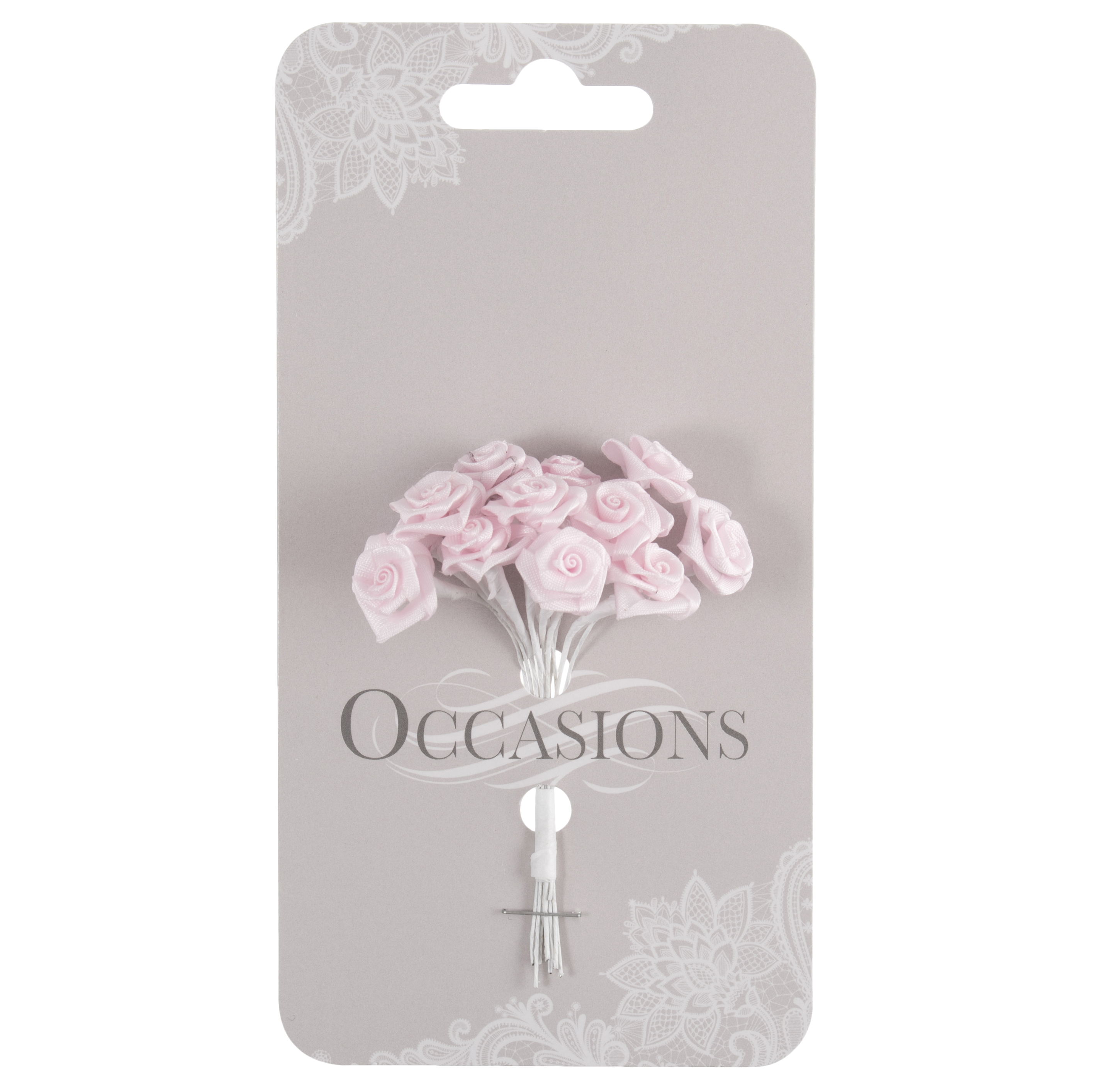 Picture of Ribbon Rose: 10mm: Pack of 12: Pink