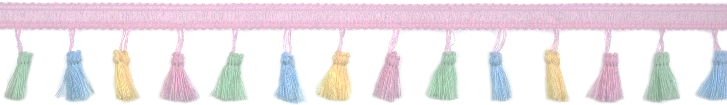Picture of Trim: Tassel 10m x 40mm: Pink/Blue/Green/Yellow