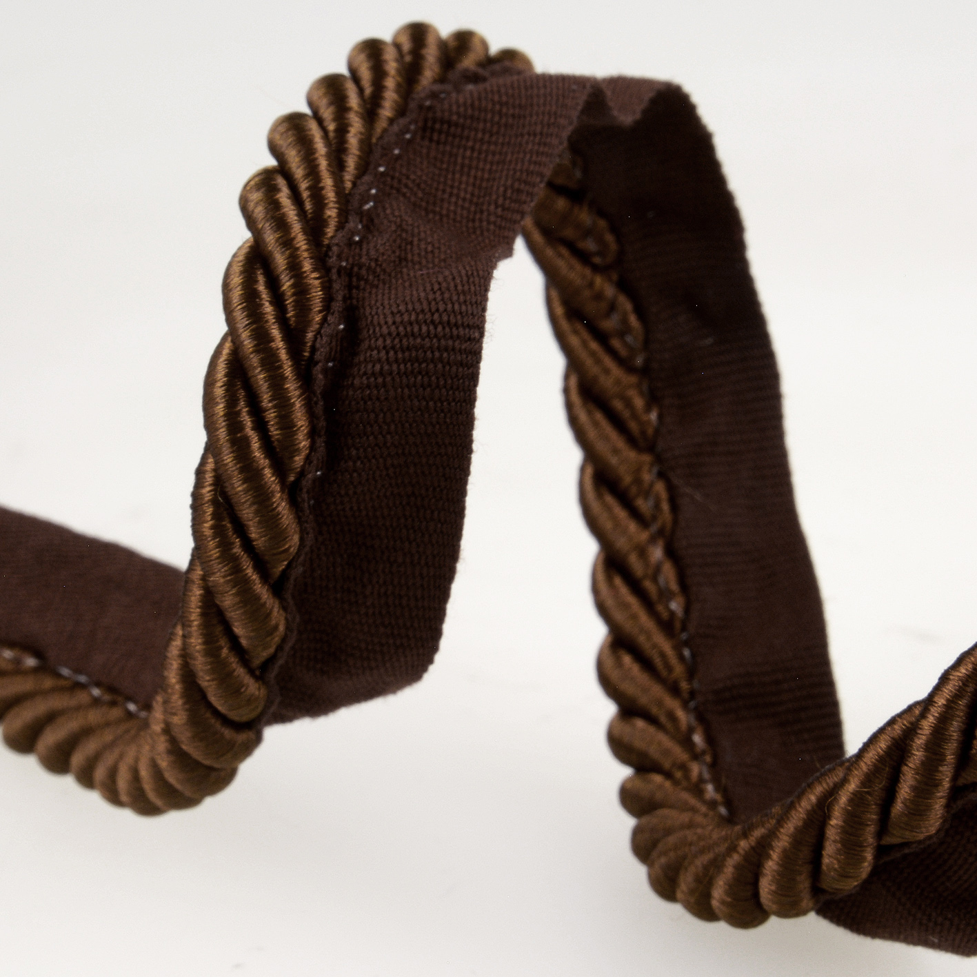 Trim Upholstery Trim Flanged Twist 20m x 18mm Brown Stephanoise