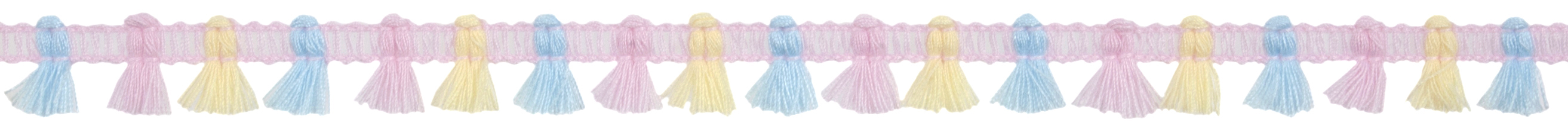 Picture of Trim: Tassel 10m x 15mm: Pink/Blue/Yellow