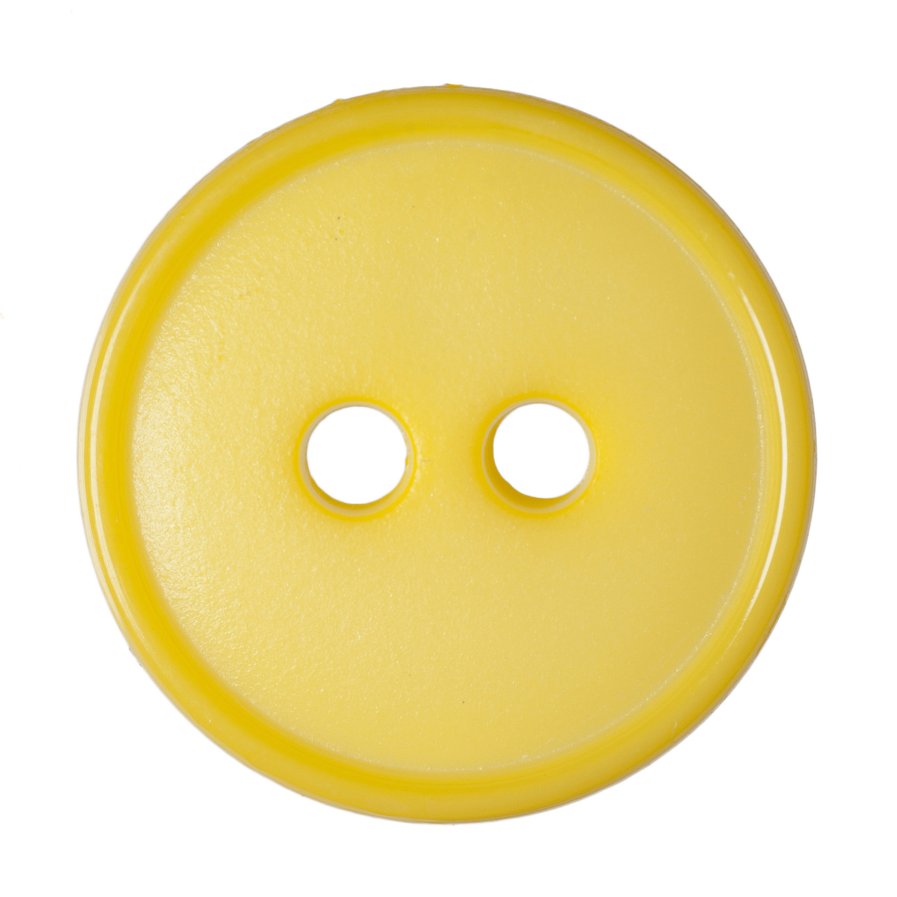 Buttons: Flat Top: Narrow Rim: 2-Hole: 15mm: Yellow - Trimits Loose ...