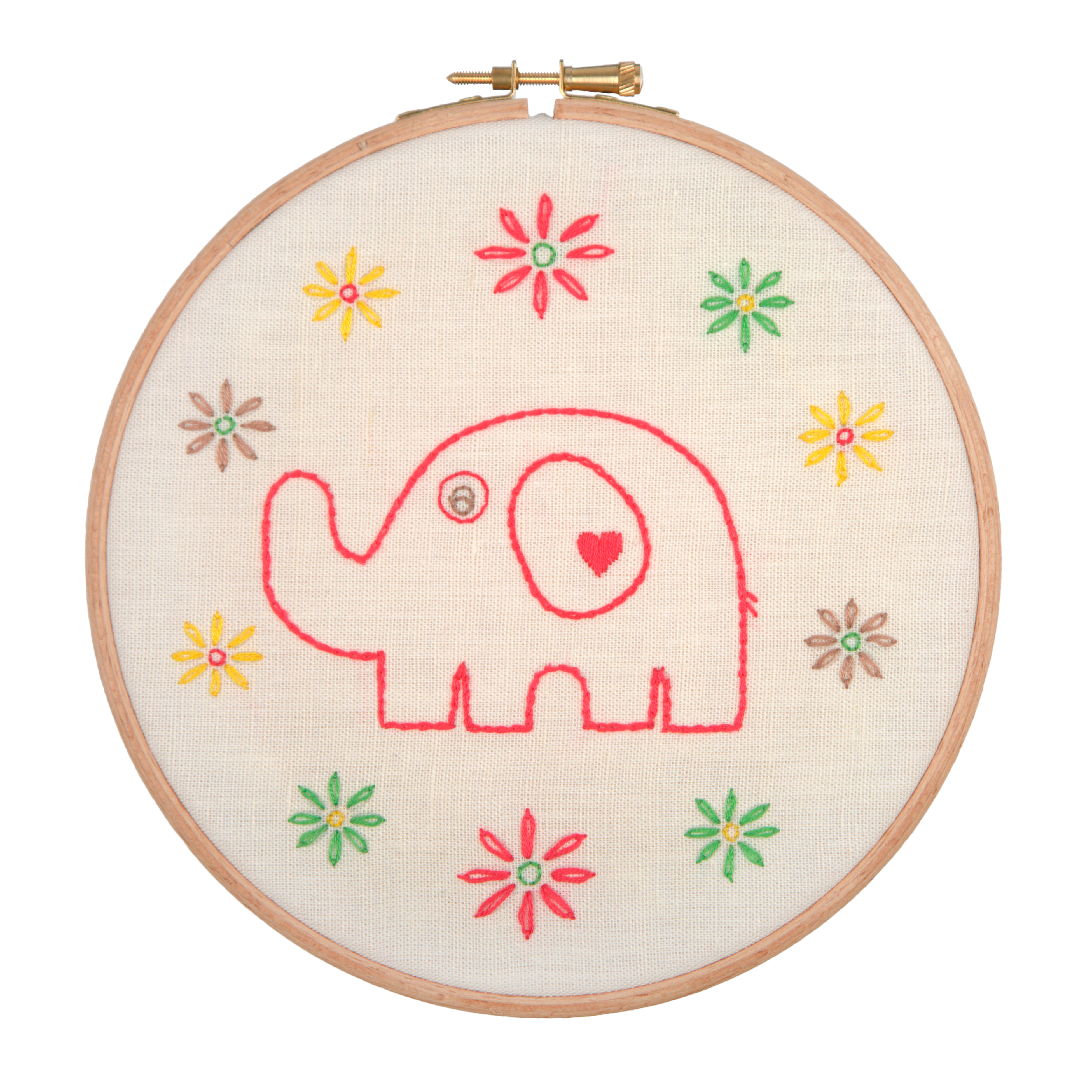 Elephant Embroidery Kit for Beginners - Hand Embroidery at Weekend Kits