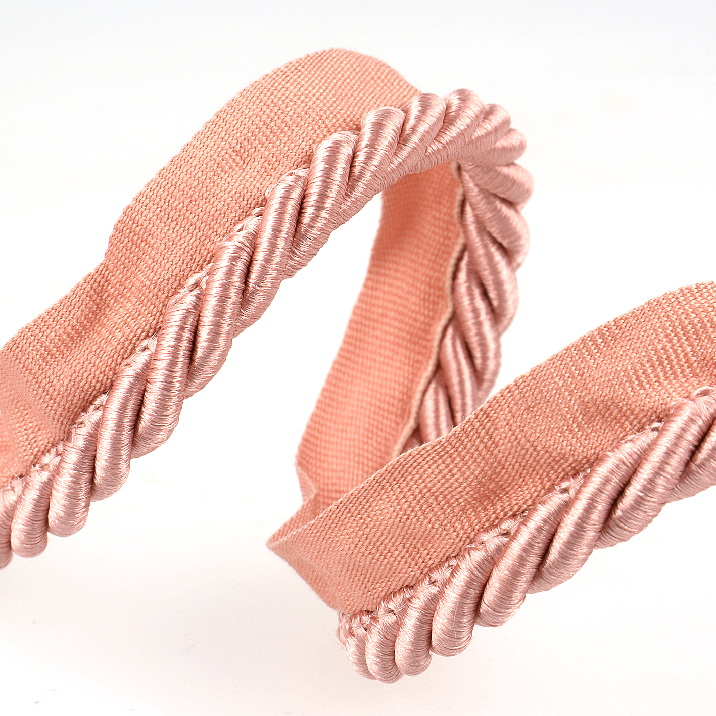 Trim Upholstery Trim Flanged Twist 20m x 18mm Pink Stephanoise