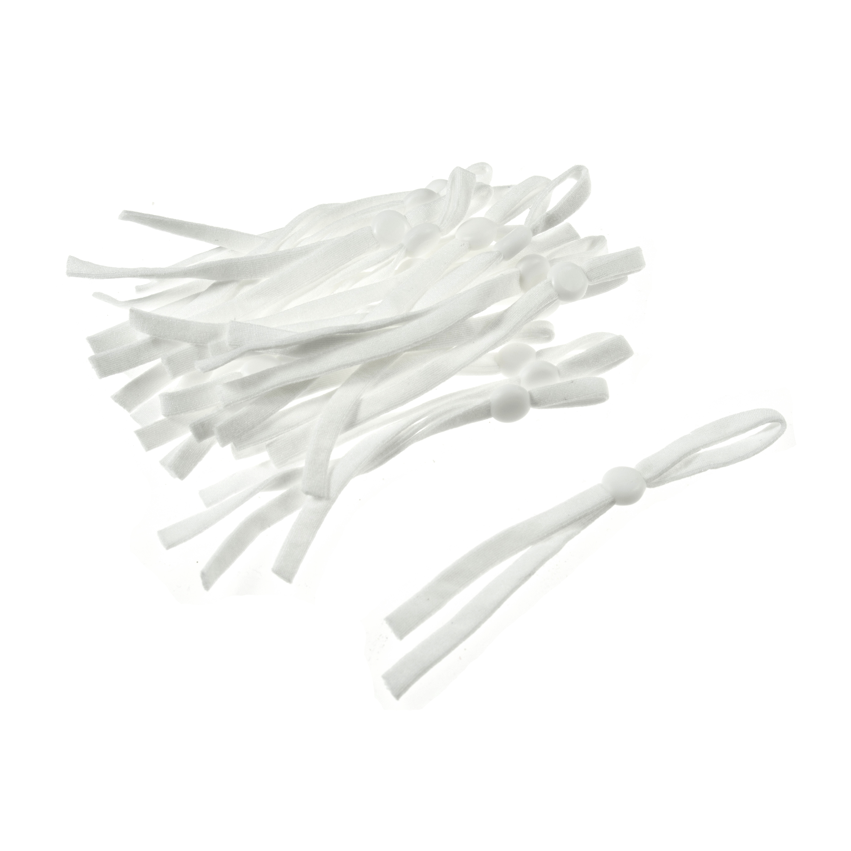 Picture of Adjustable Mask Elastics: White: 20 Pieces