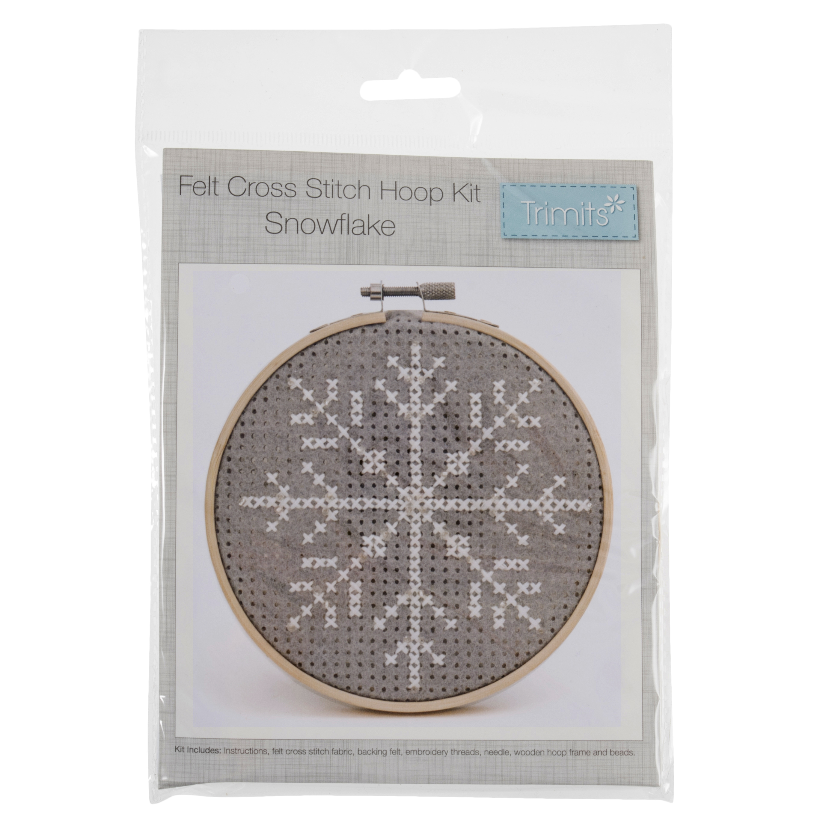 Picture of Cross Stitch Kit with Hoop: Snowflake
