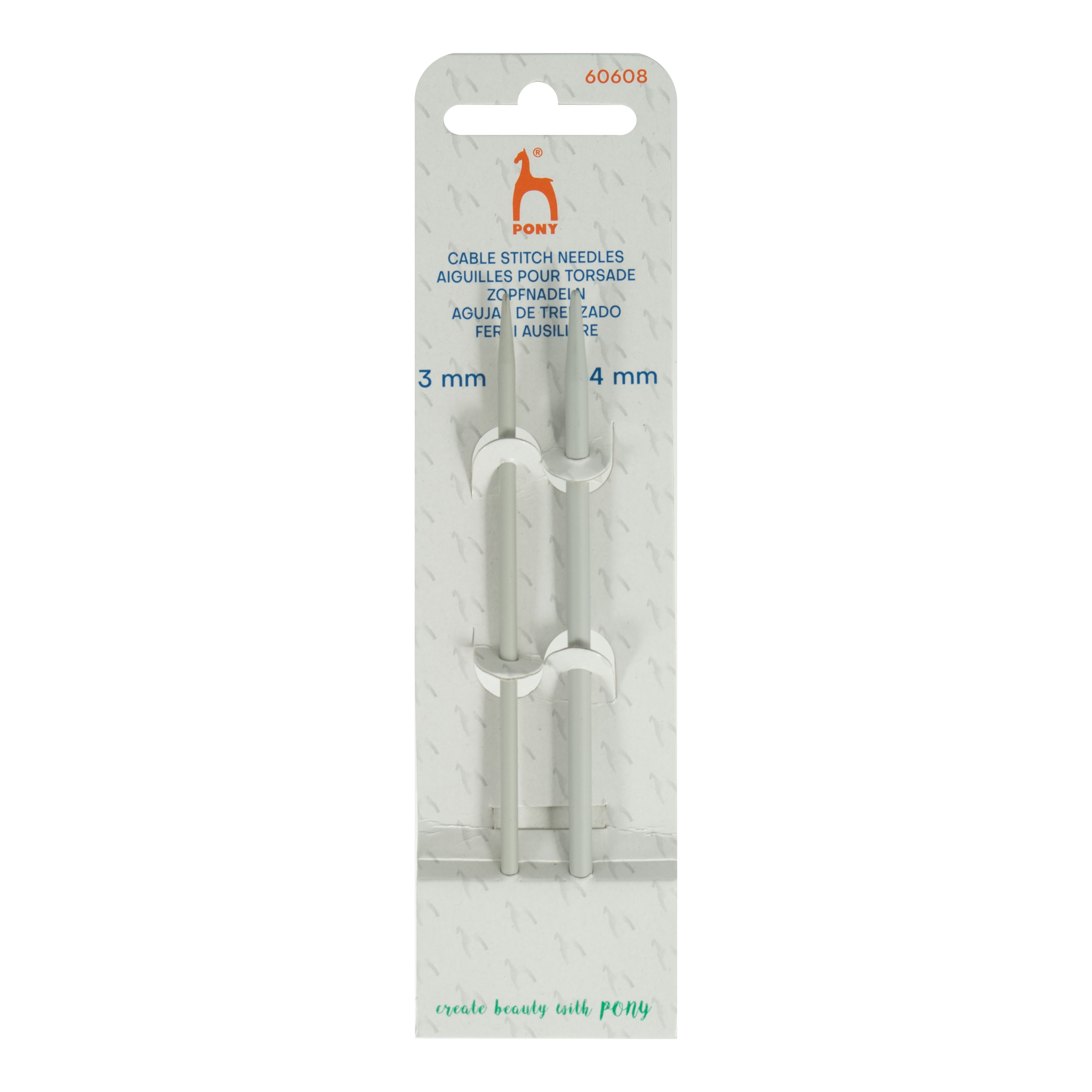Cable Stitch Needle Small: 3.00 & 4.00mm - Pony - Groves and Banks