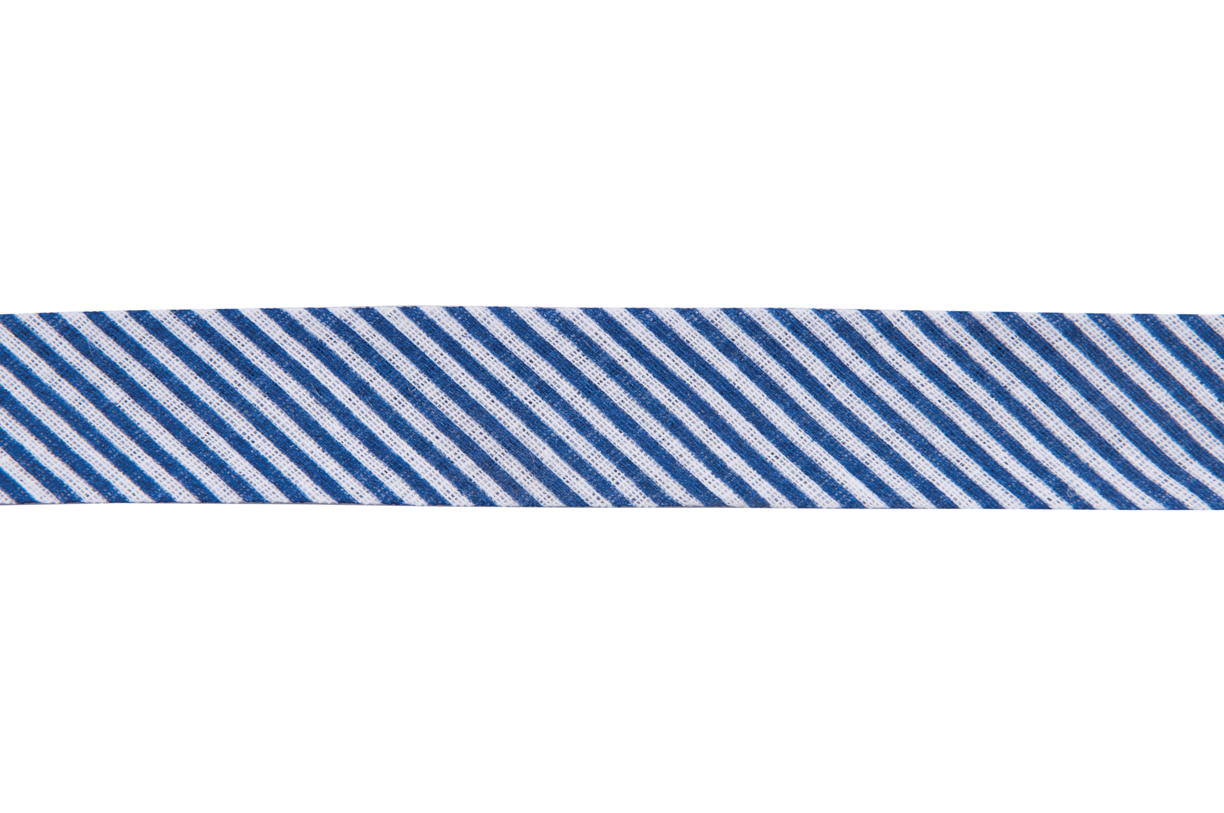 Picture of Trim: Bias Binding: Cotton: Printed: Stripes: 25m x 20mm: Navy