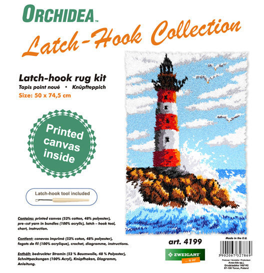 Latch Hook Kit Rug Lighthouse Orchidea Groves and Banks