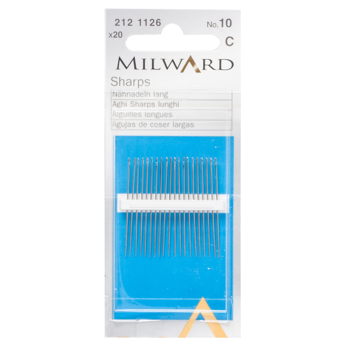 Picture of Hand Sewing Needles: Sharps: No.10: 20 Pieces