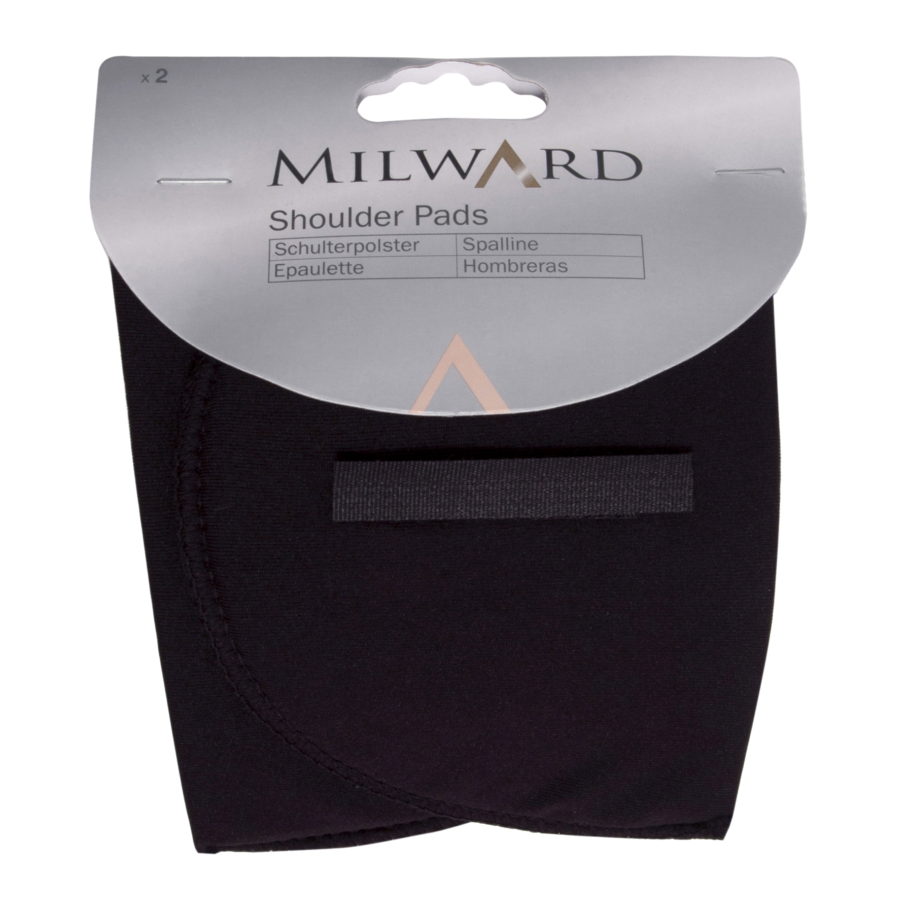 Shoulder Pads Setin S Black Milward Groves and Banks