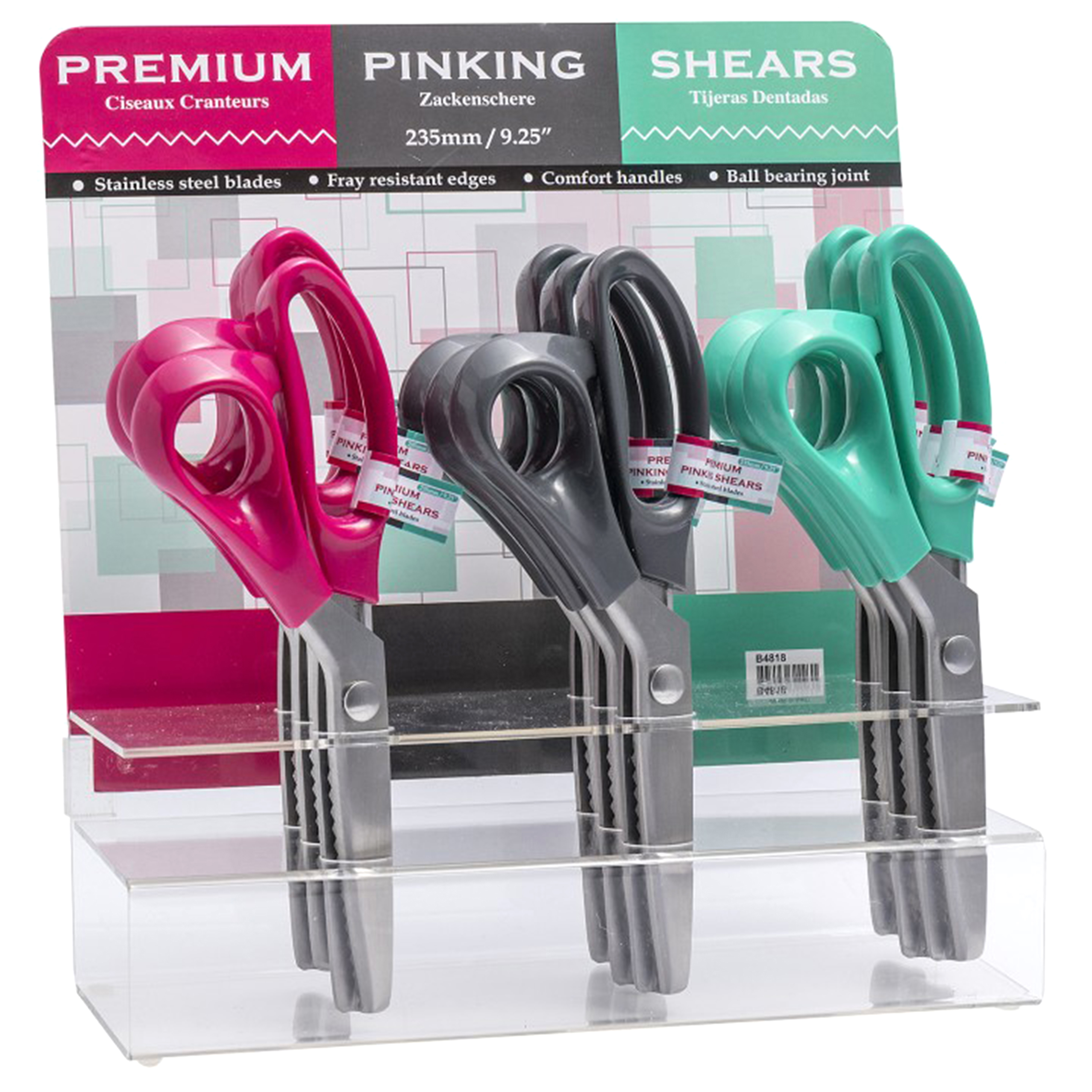 Picture of Counter Display Unit: Scissors: Pinking Shears: 23.5cm: 9 Pieces