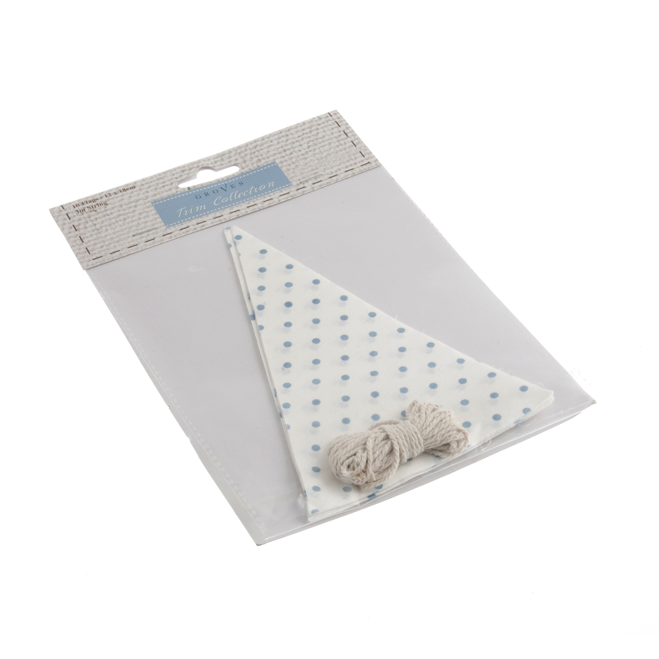 Picture of Make-Your-Own Bunting Kit: White with Blue Spot