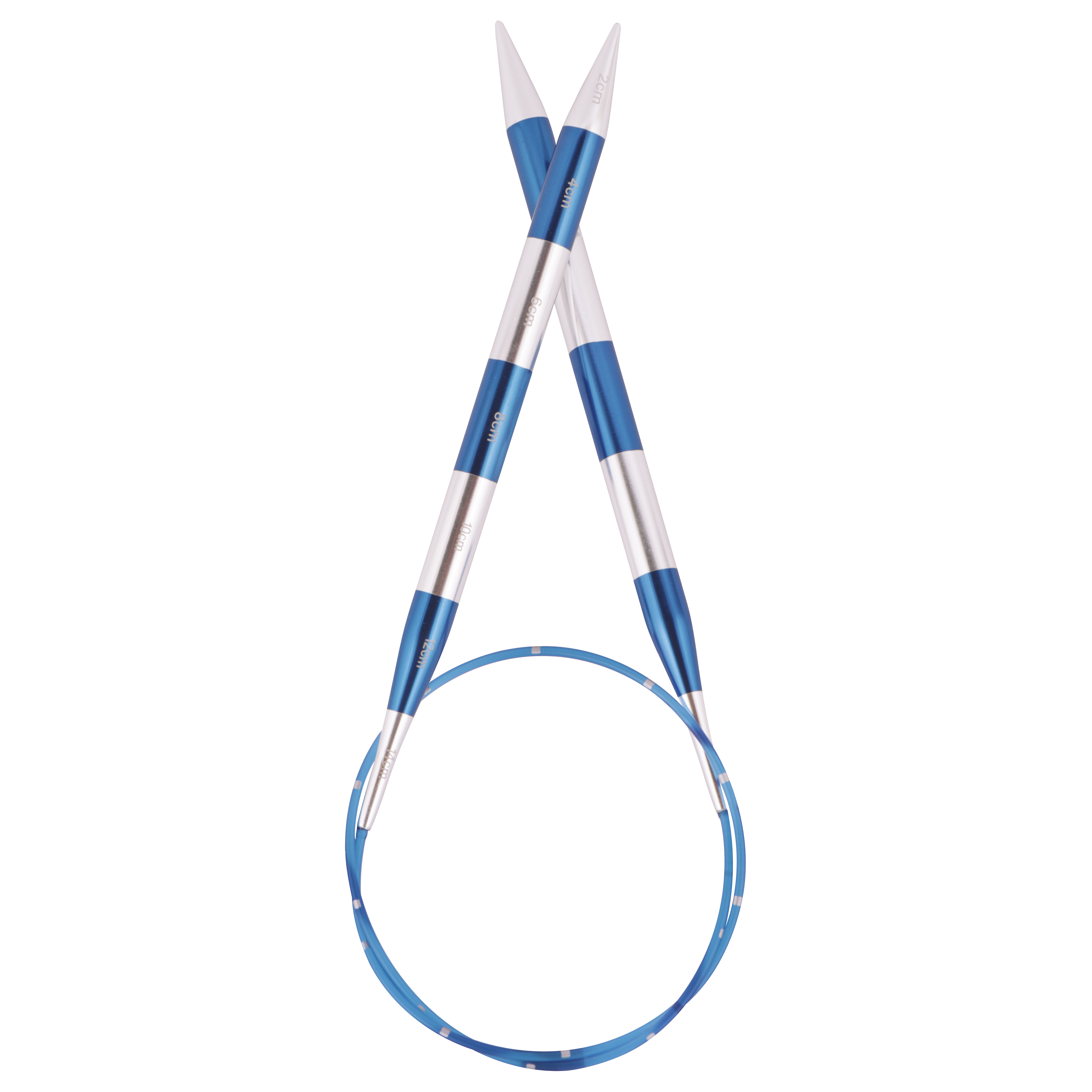 Picture of Smart Stix: Knitting Pins: Circular: Fixed: Blue: 60cm x 3.25mm