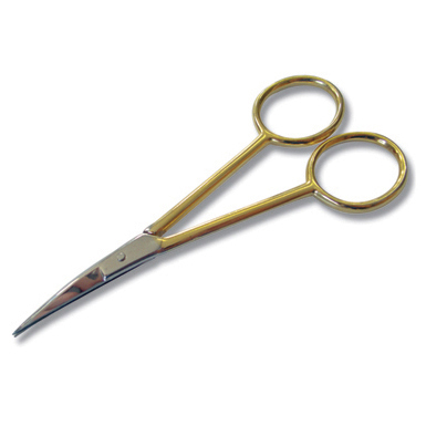 Picture of Scissors: Embroidery: Gold-Plated: Curved: 12cm or 4.5in